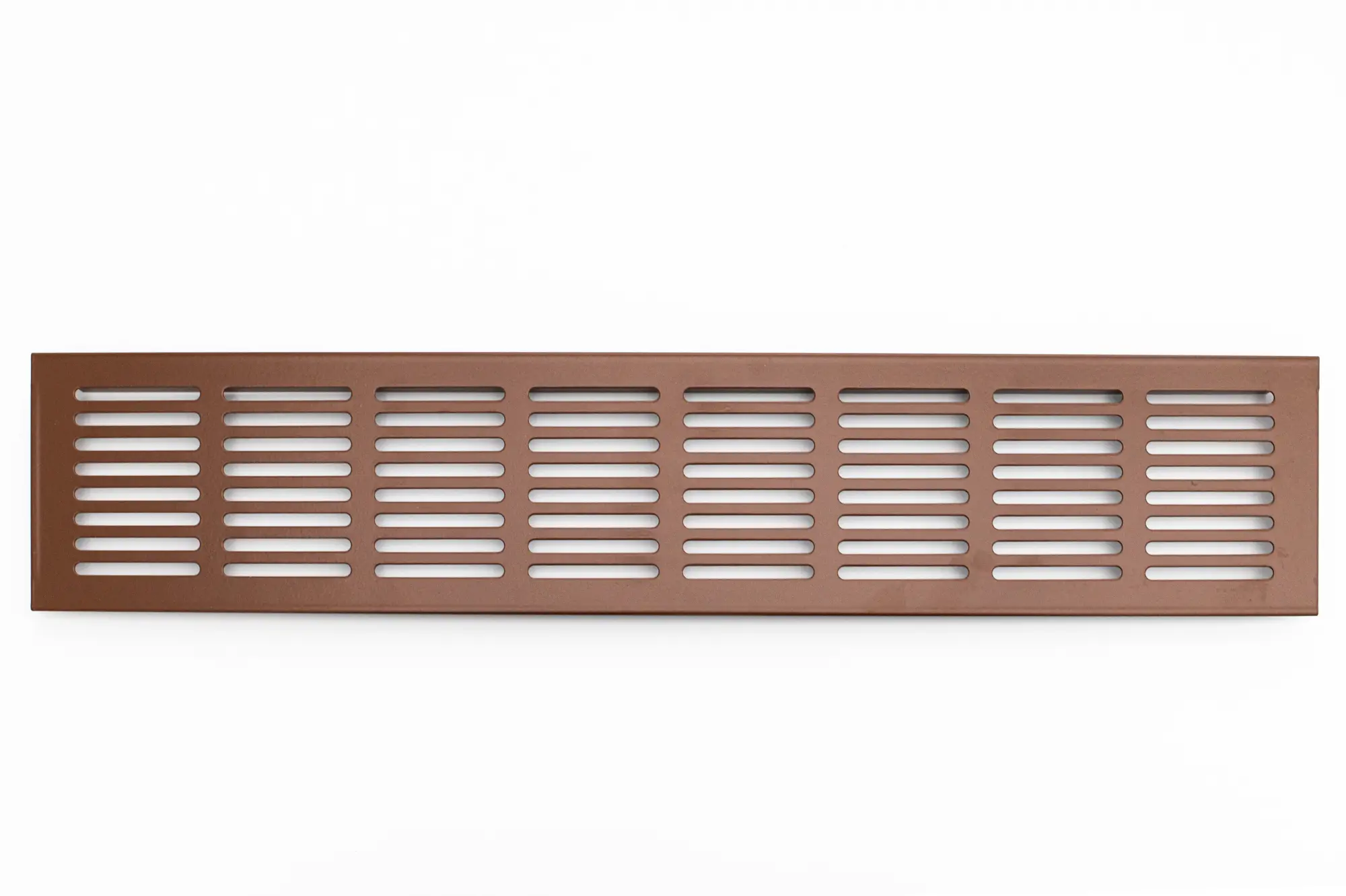 Изображение товара Решетка вентиляционная Шамрай VRZ800100nut 100x800 мм оцинкованная сталь цвет орех