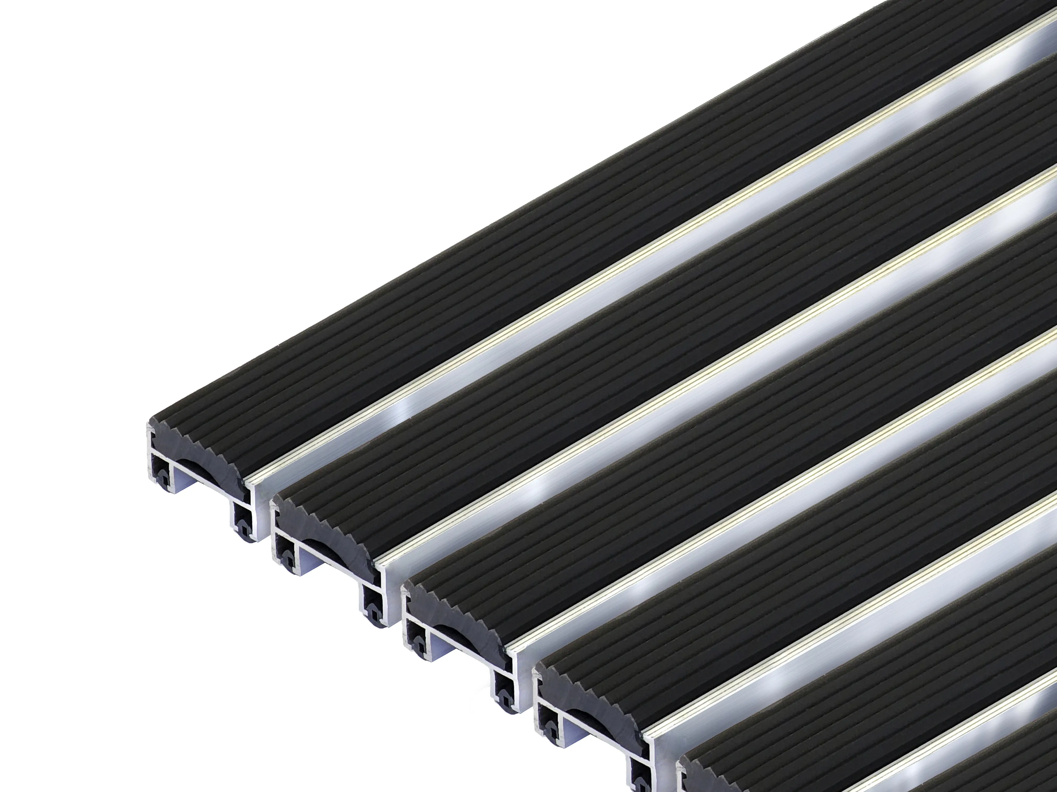 Изображение товара Придверная решетка Сититоп Эконом резина 120x80 см алюминиевая