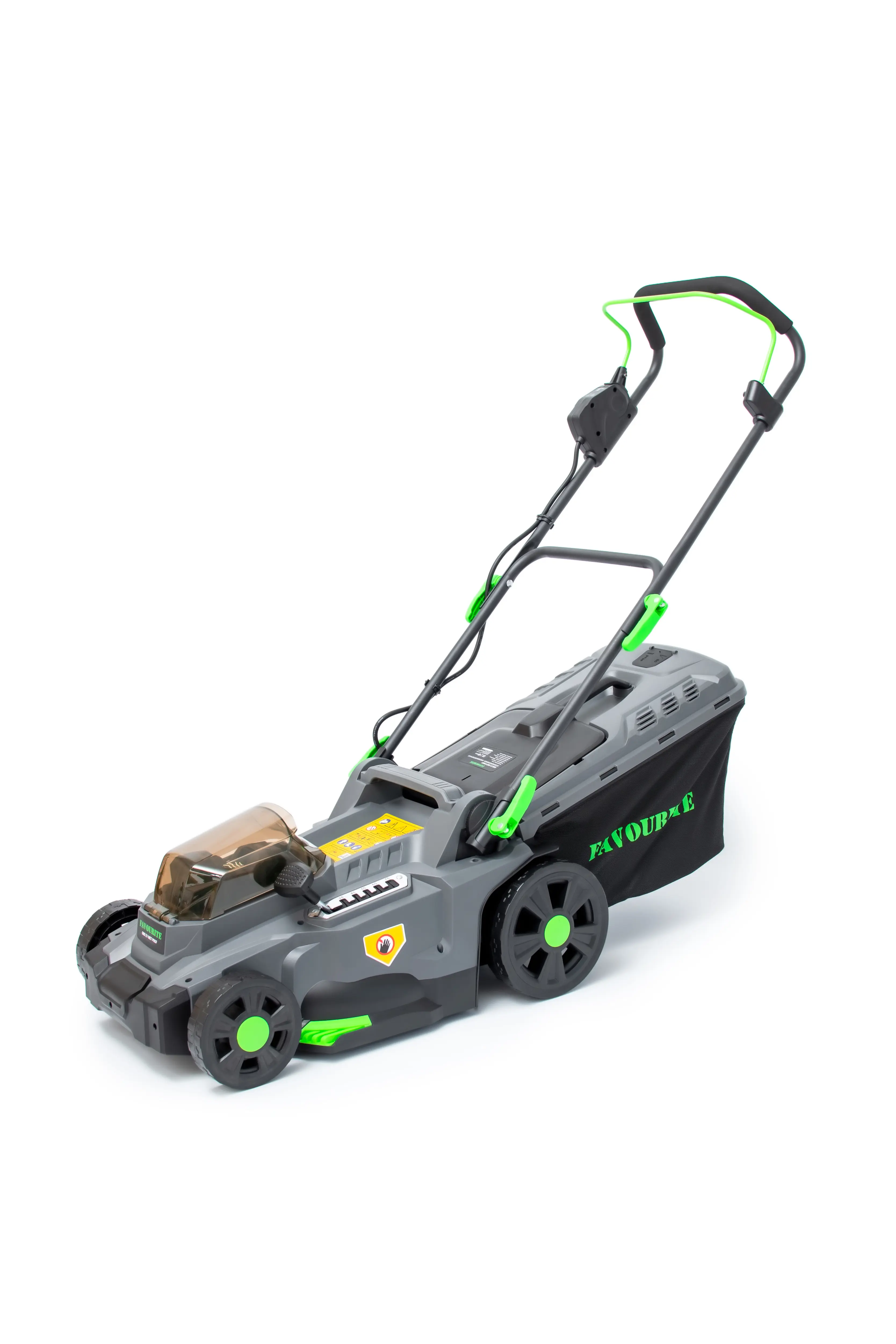 Изображение товара Газонокосилка аккумуляторная бесщёточная Favourite Obs 21 wet prof нск 40 В 37 см 2x4 Ач АКБ и ЗУ в комплекте