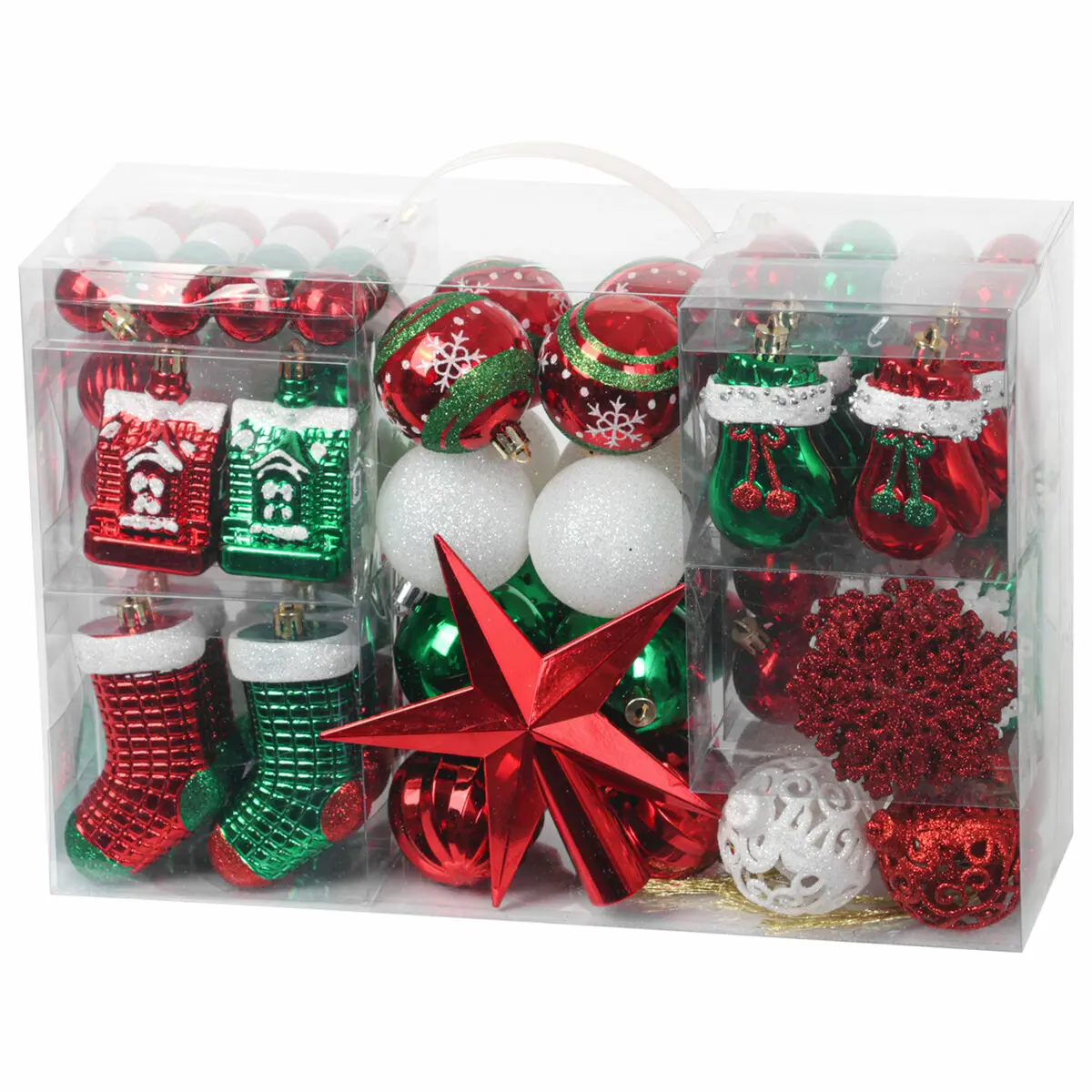 Изображение товара Набор елочных шаров Золотая сказка 592180 3 см пластик разноцветный 132 шт