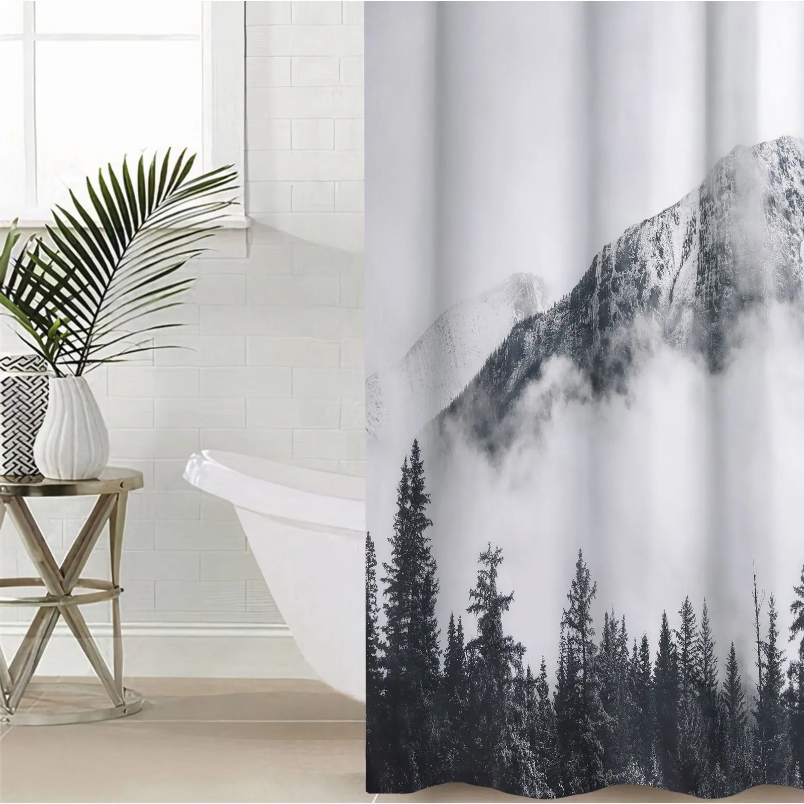 Изображение товара Шторка для ванной комнаты Доляна 7087225 180x180см цвет белый