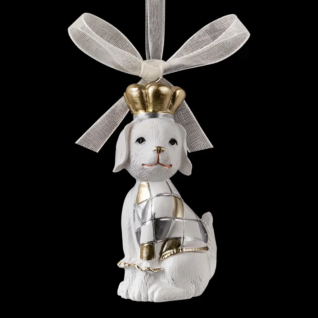 Изображение товара Елочная игрушка Erichkrause Короля золотая 7 см x 3 см белый