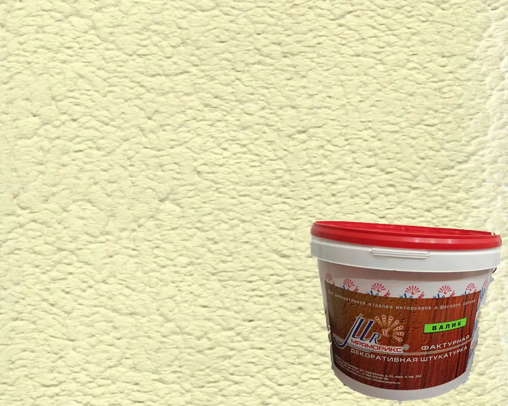 Изображение товара Штукатурка фактурная Мраморикс Pietra di lime Валик колерованный средний 16кг