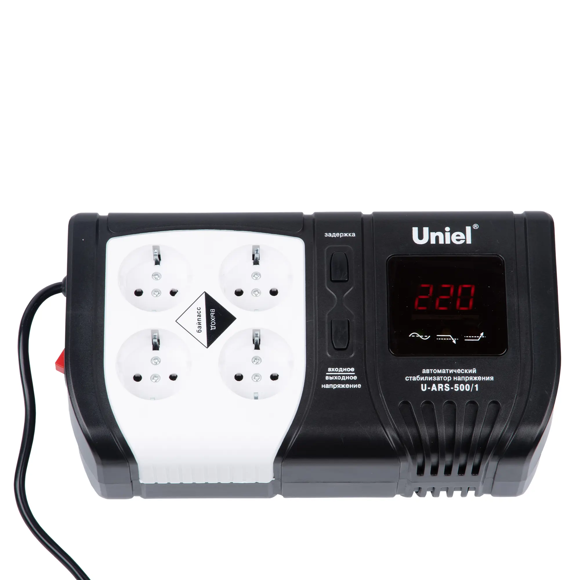 Изображение товара Стабилизатор напряжения Uniel U-ARS-500/1 однофазный 500 ВА 145-280В
