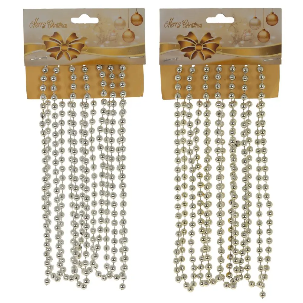 Изображение товара Бусы ПВХ 722759 270 см серый/серебристый