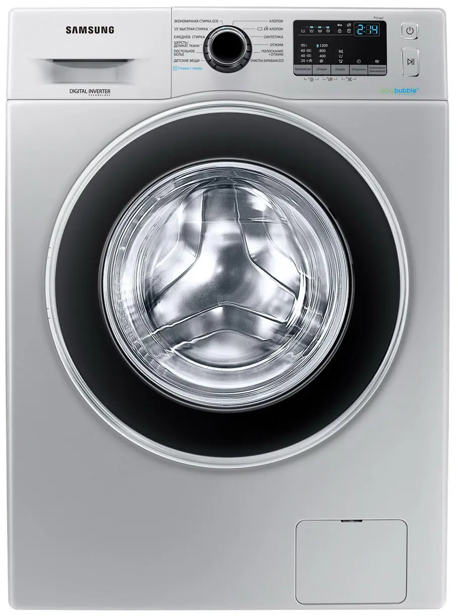 Изображение товара Стиральная машина Samsung Ww60j42e0hs/ld 60x85x45 см 6 кг цвет серебристый