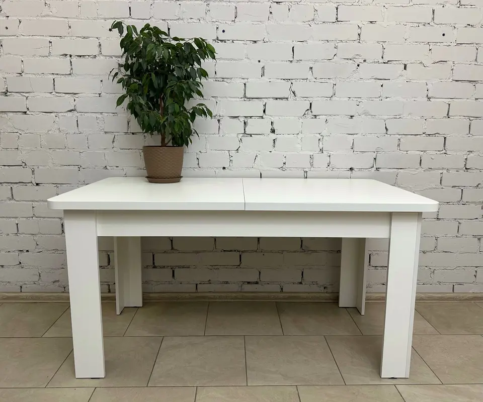 Изображение товара Обеденный стол прямоугольный Мебельнов Семья 150x200 см ЛДСП цвет белый