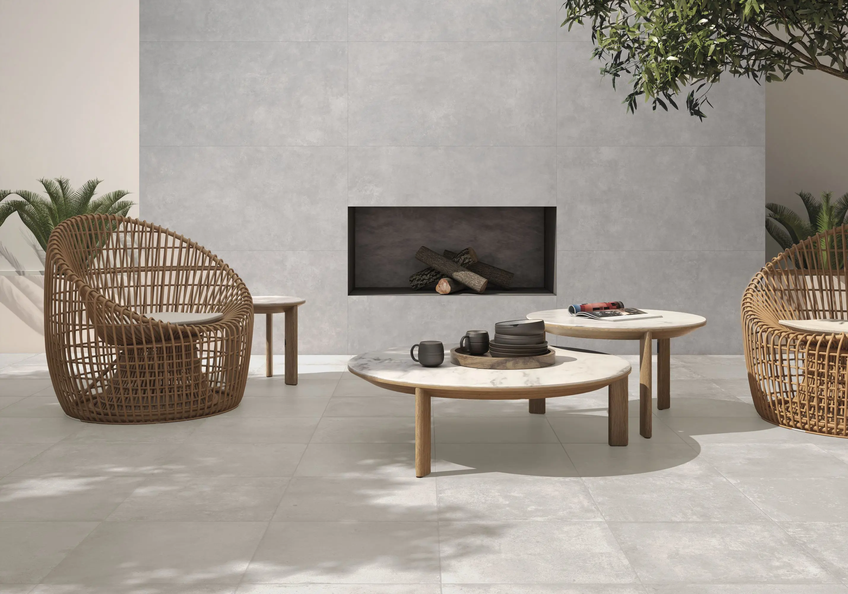 Изображение товара Керамогранит Geotiles Terracotta 45x45 см белый, антискользящий для улицы и внутри помещения