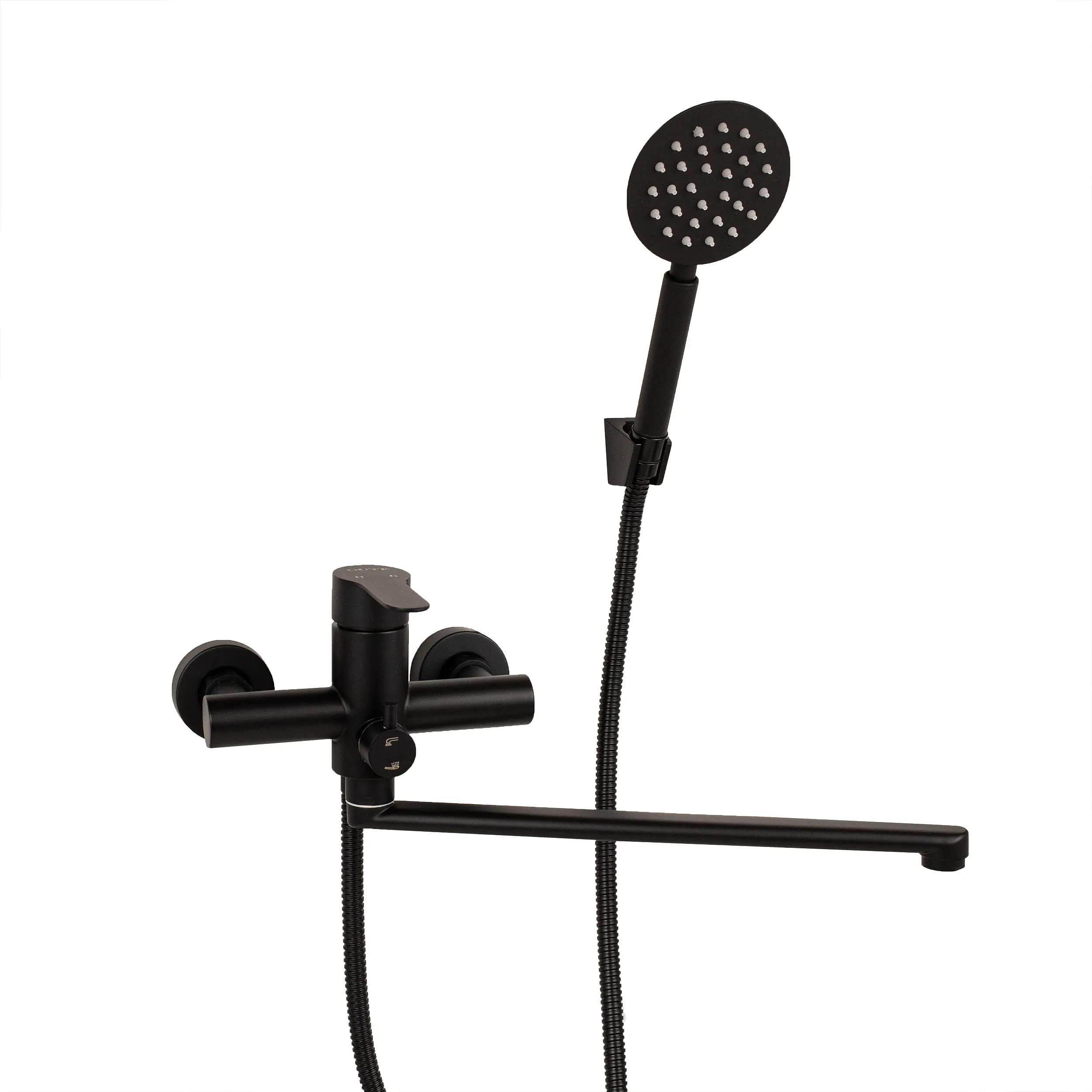 Изображение товара Смеситель для ванны Oute T40123H с длинным изливом цвет черный