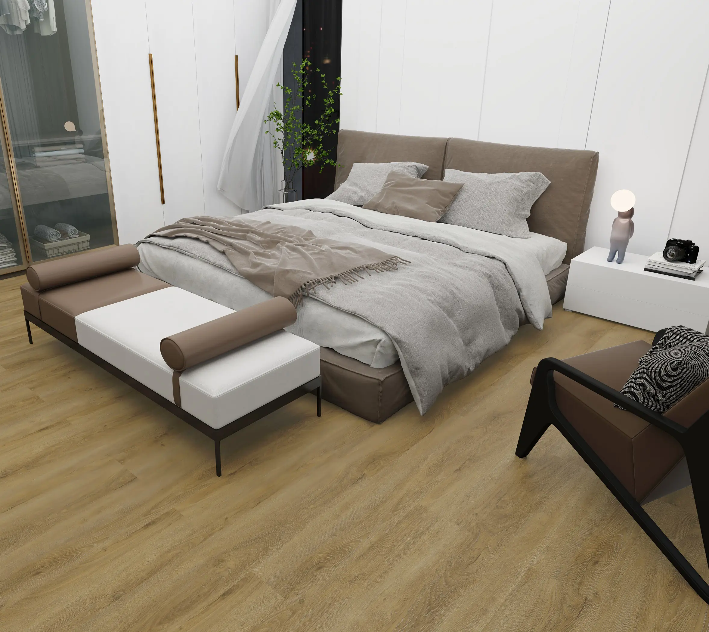 Изображение товара SPC плитка Vifloor Ideal Дуб Бурбон 43 класс влагостойкая замковая с подложкой