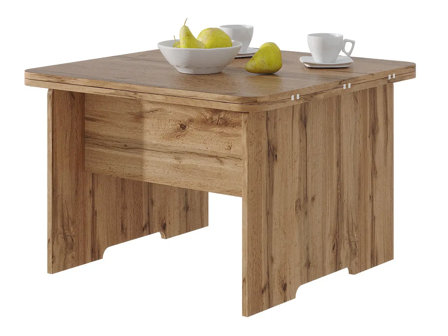 Изображение товара Кухонный стол прямоугольный Гзми Стол-трансформер 72x72 см лдсп цвет дуб вотан