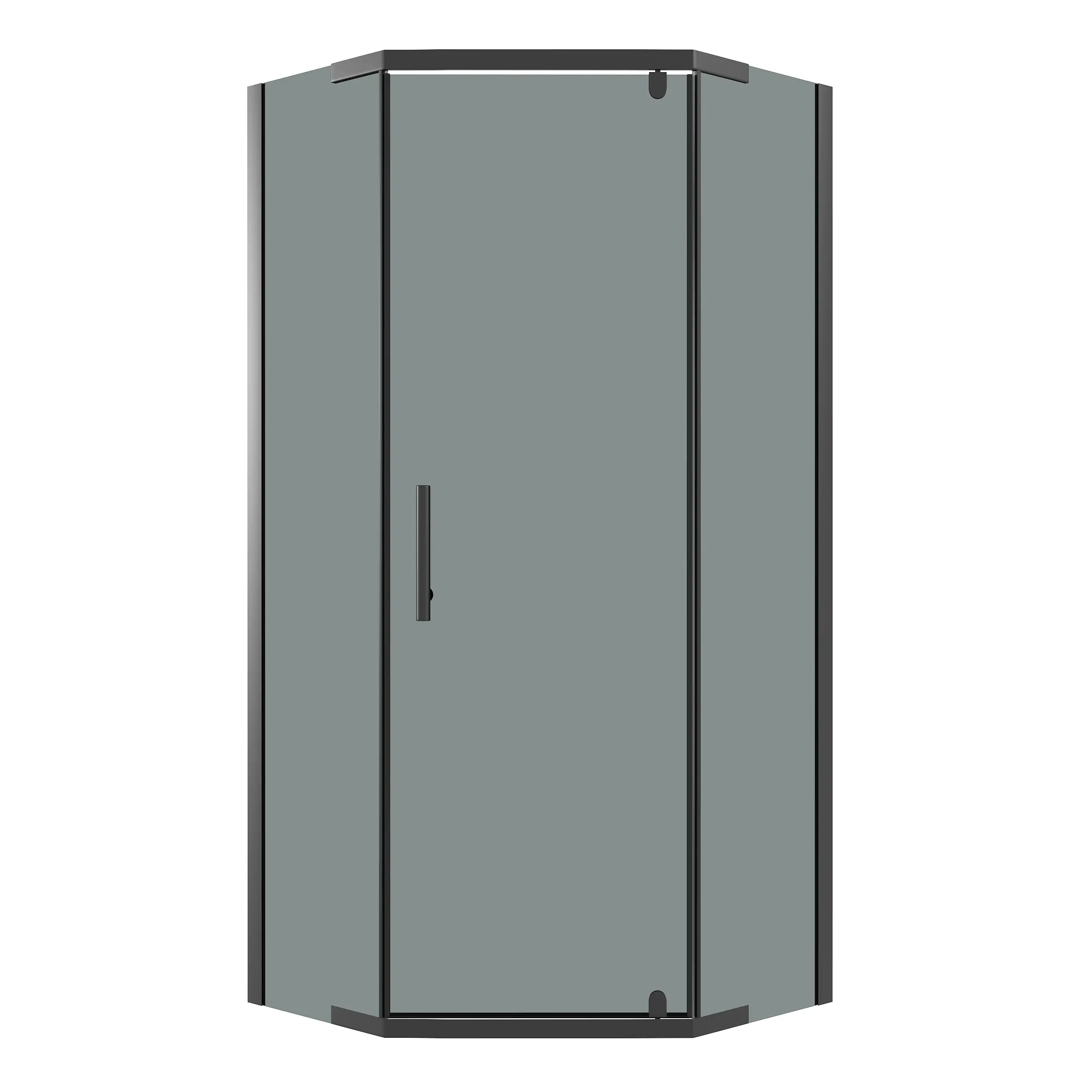 Изображение товара Душевой уголок Niagara Eco NG-1009-14DT трапеция 90x90см черный профиль эффект стекла тонированный