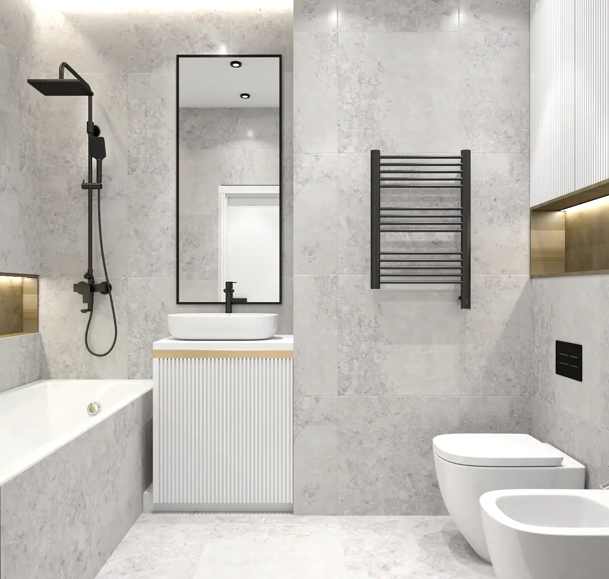 Изображение товара Керамогранит Idalgo Dolomiti Монте Птерно Тёмный 60x120 см для интерьера и экстерьера