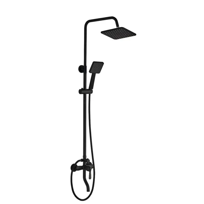 Изображение товара Душевая стойка Boch Mann ECO Quadro Black 8427 1 режим цвет черный