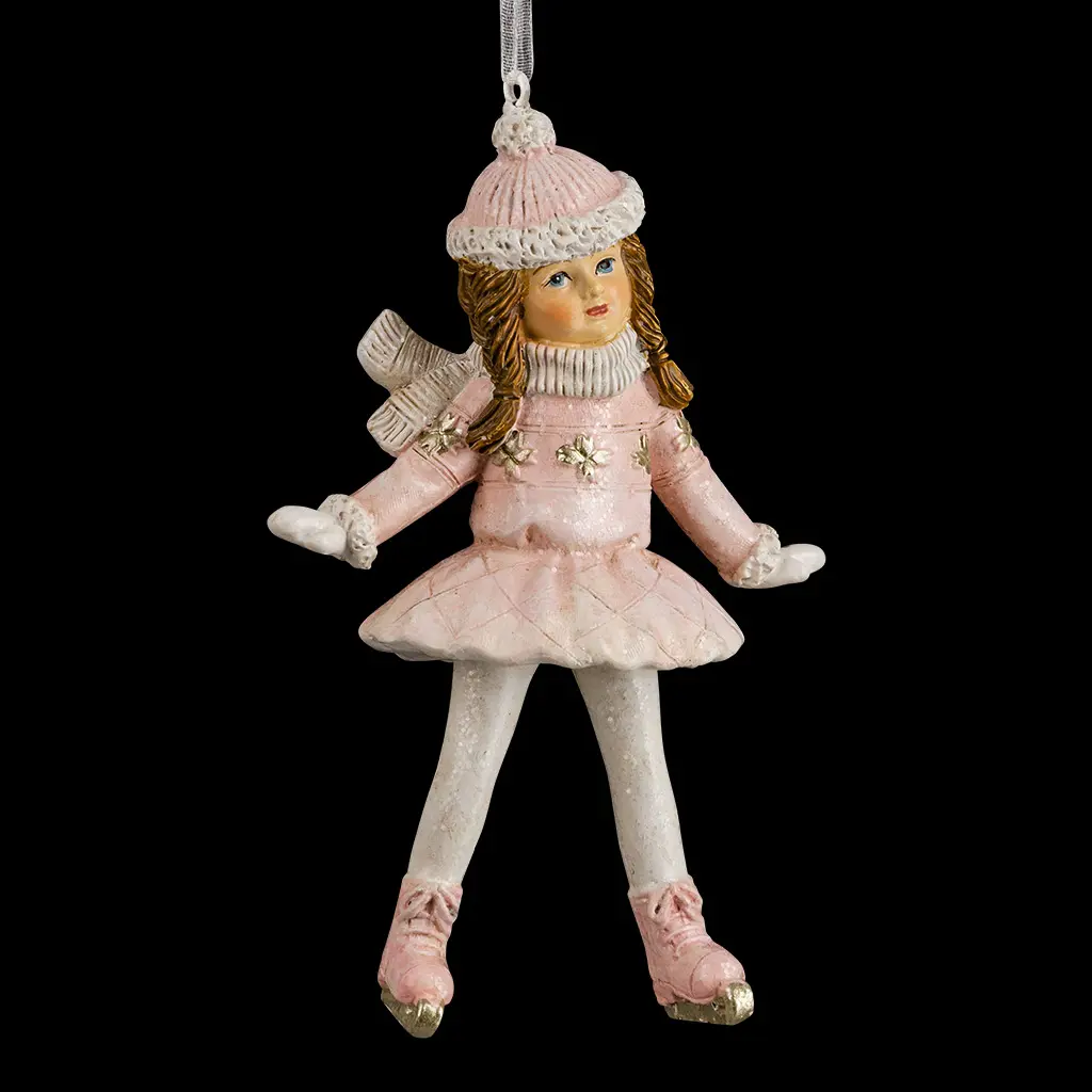 Изображение товара Елочная игрушка Erichkrause Фигуристка зефирная 12 см x 4 см розовый