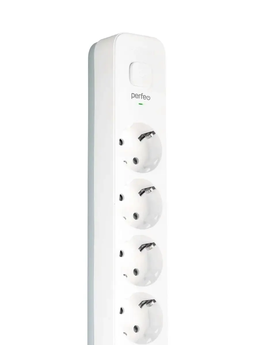 Изображение товара Сетевой фильтр Perfeo PF_C3965 3x0.75 3 м 5 розеток с заземлением 2500 Вт цвет белый