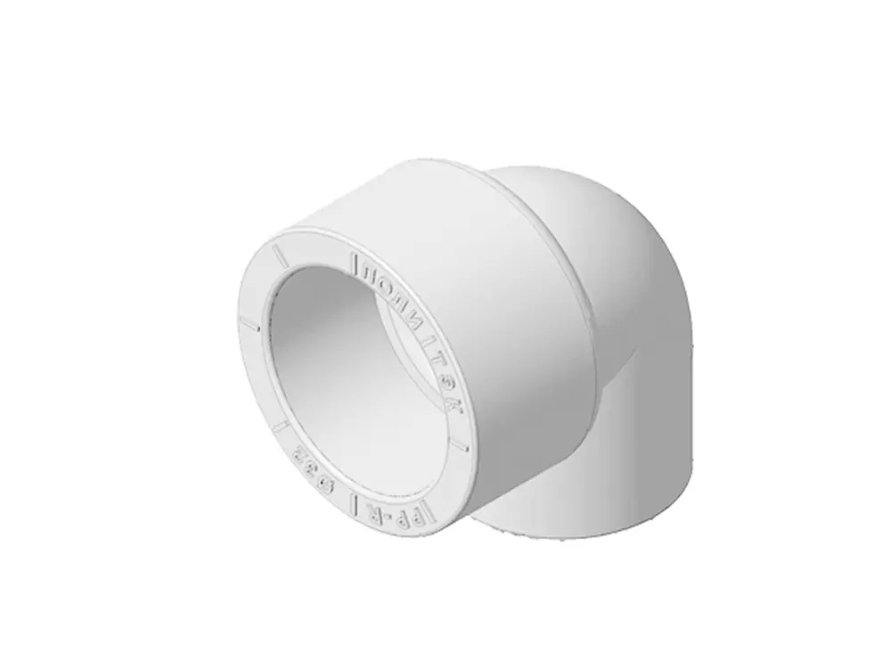 Изображение товара Отвод 90° Политэк 25x25 мм НП-ВП полипропилен