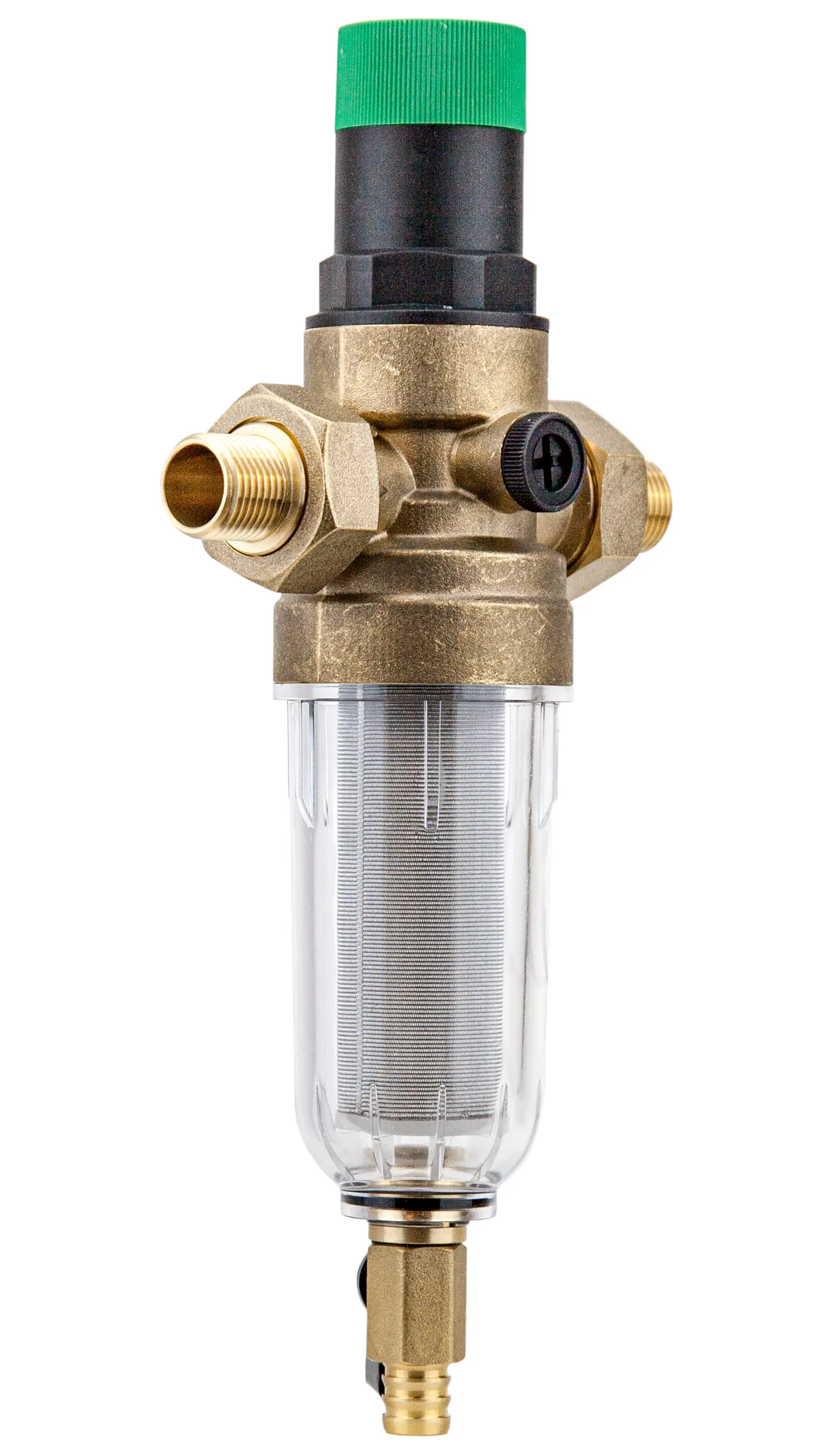 Изображение товара Промывной водяной фильтр Посейдон 1/2" НР 100 мкм с редуктором давления