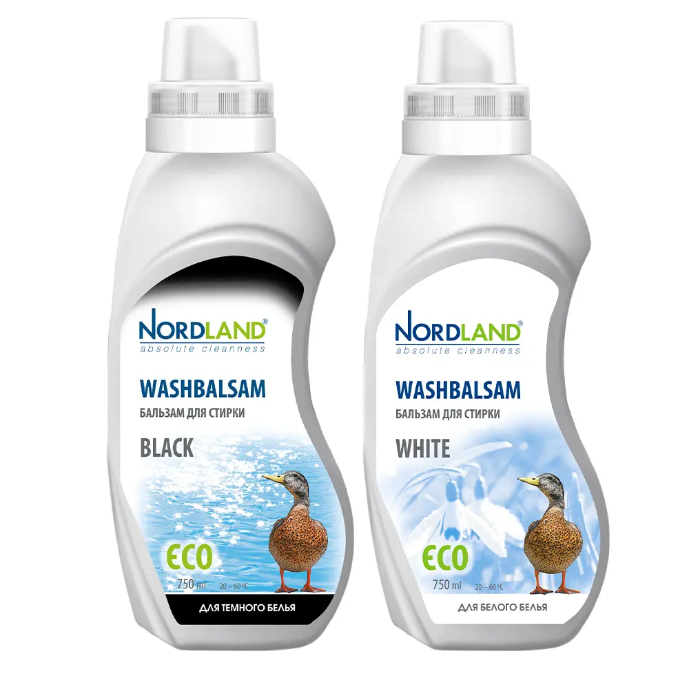 Изображение товара Гель для стирки Nordland Бальзам для темного белья и белого белья 750 мл 2 шт