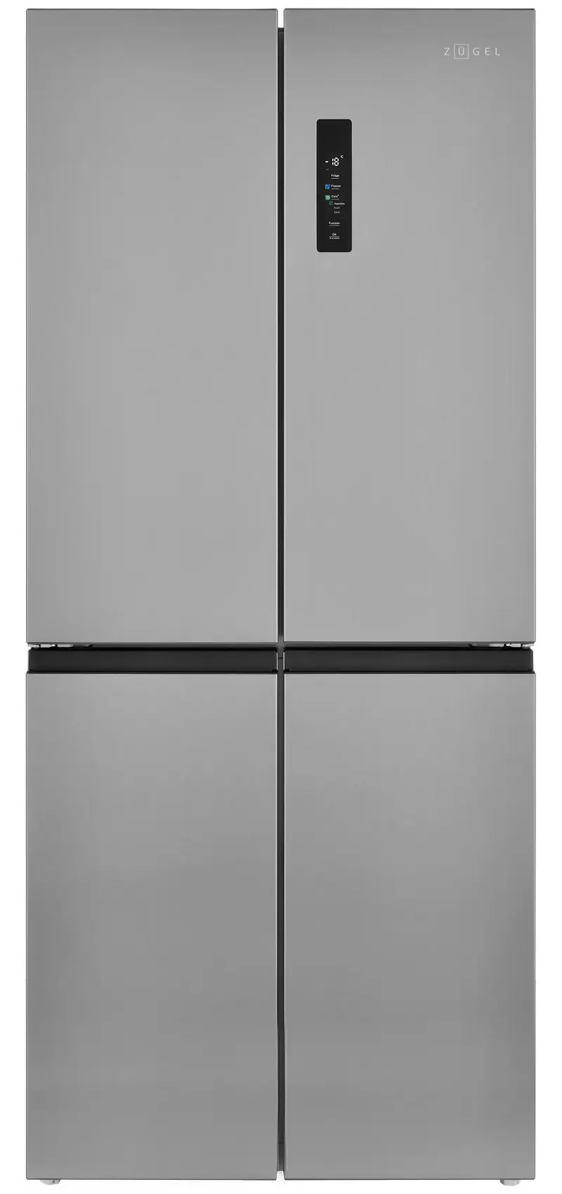 Изображение товара Отдельностоящий холодильник Zugel ZRCD430X, нержавеющая сталь 78.2x182.5 см цвет нержавеющая сталь