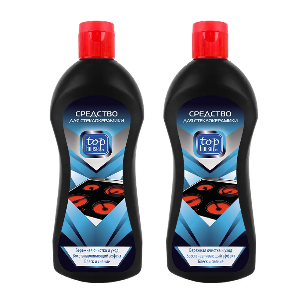 Изображение товара Набор чистящих средств для стеклокерамики Top House 181695 320 мл 2 шт