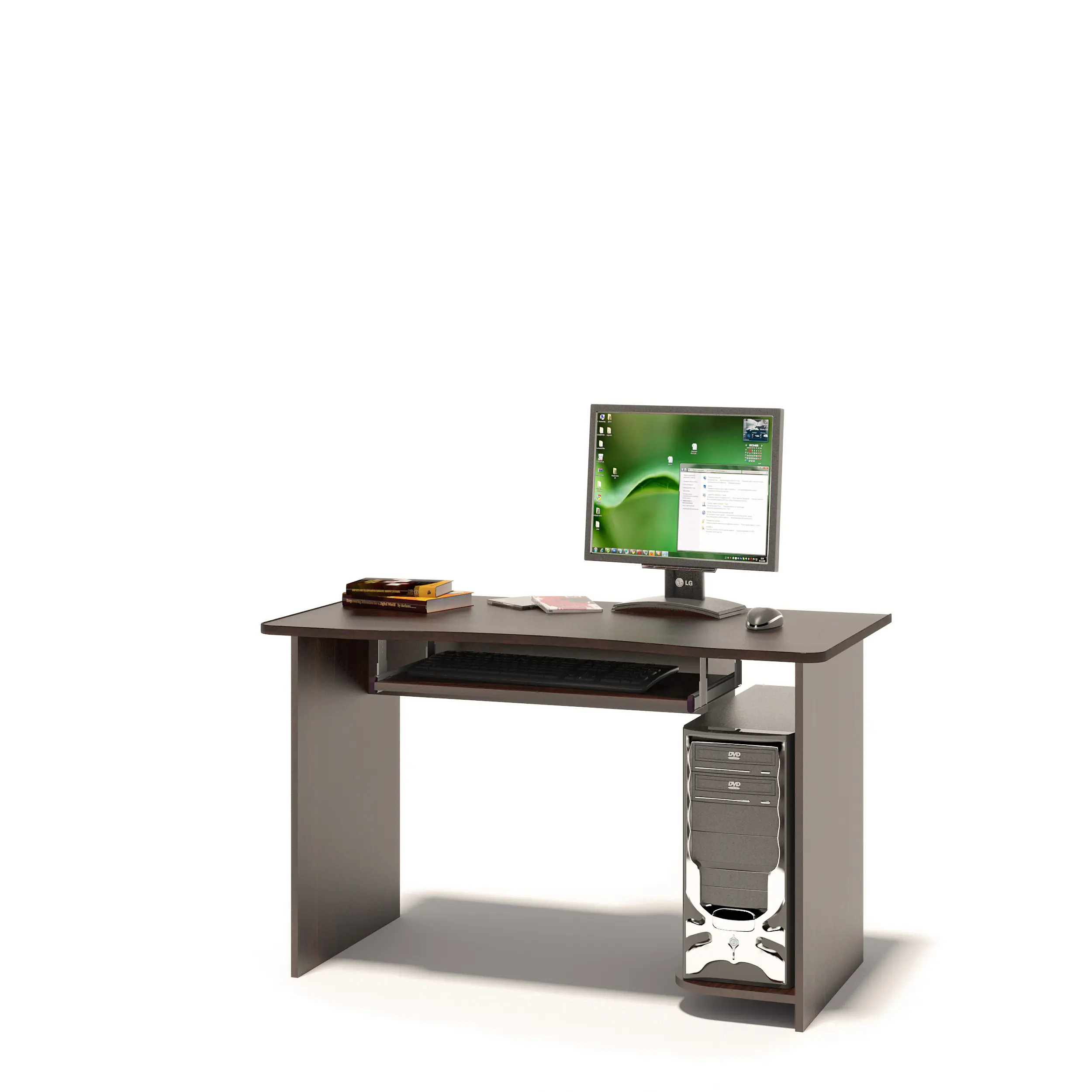 Изображение товара Стол компьютерный Сокол-Т 127x55x73 см цвет венге КСТ04.1В5