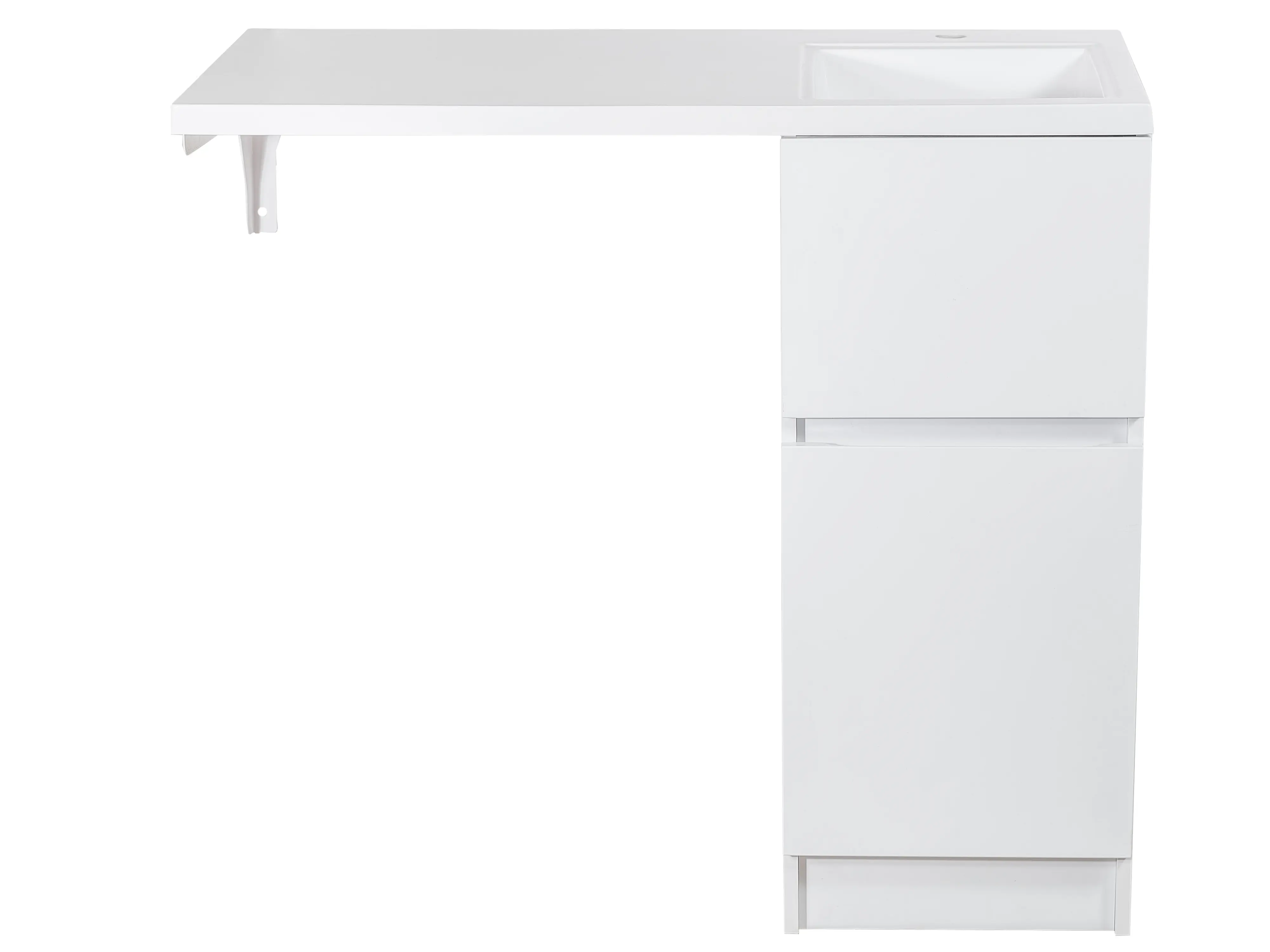 Изображение товара Тумба для стиральной машины Терни KONSENSA напольная 38 см под раковину 100 см цвет белый