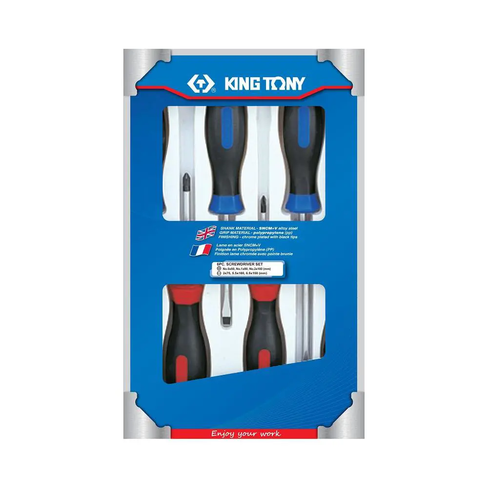 Изображение товара Набор отверток King Tony 31116MR01 6 шт для ремонта и строительства