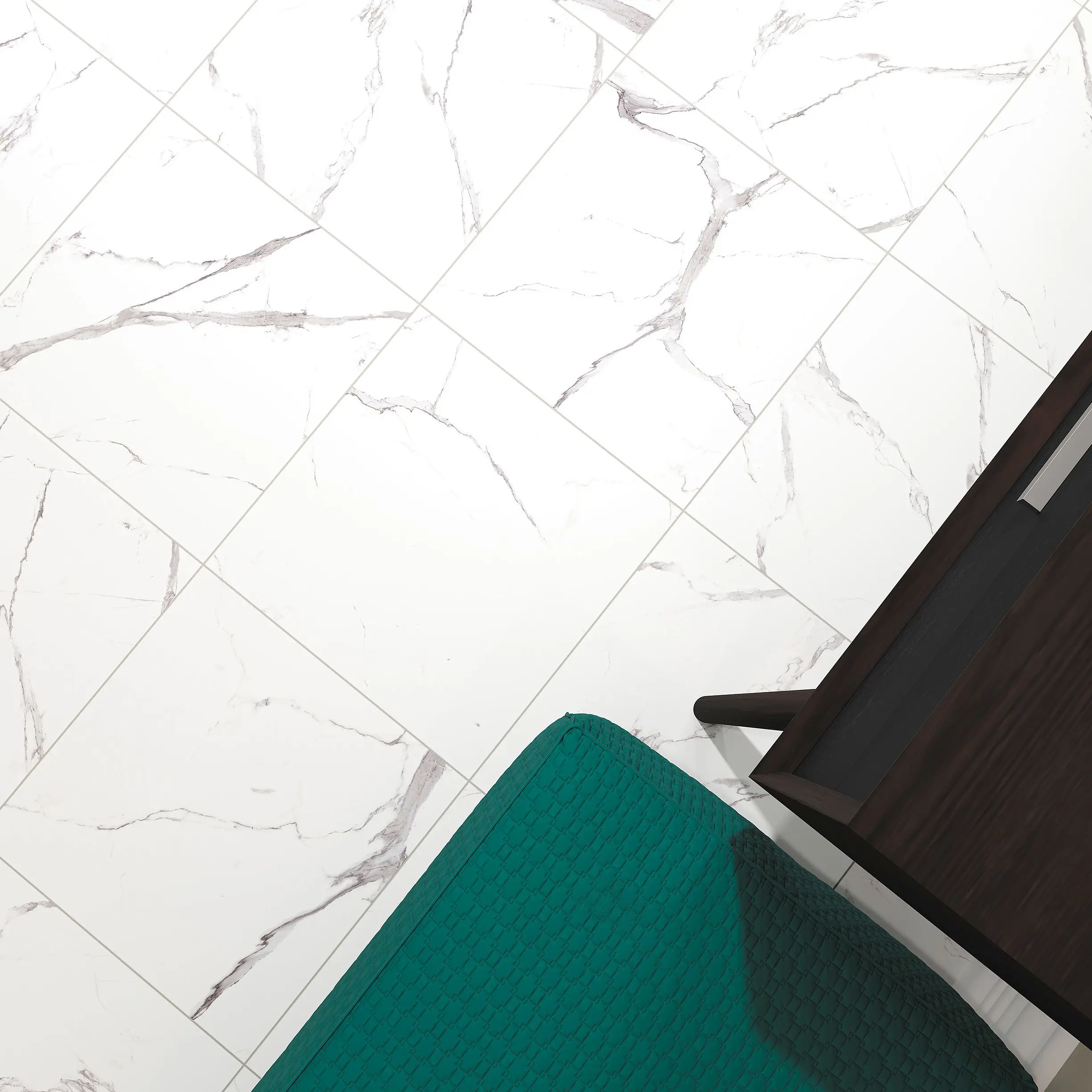 Изображение товара Глазурованный керамогранит Kreaforta Dina 42x42 см белый для пола и стен