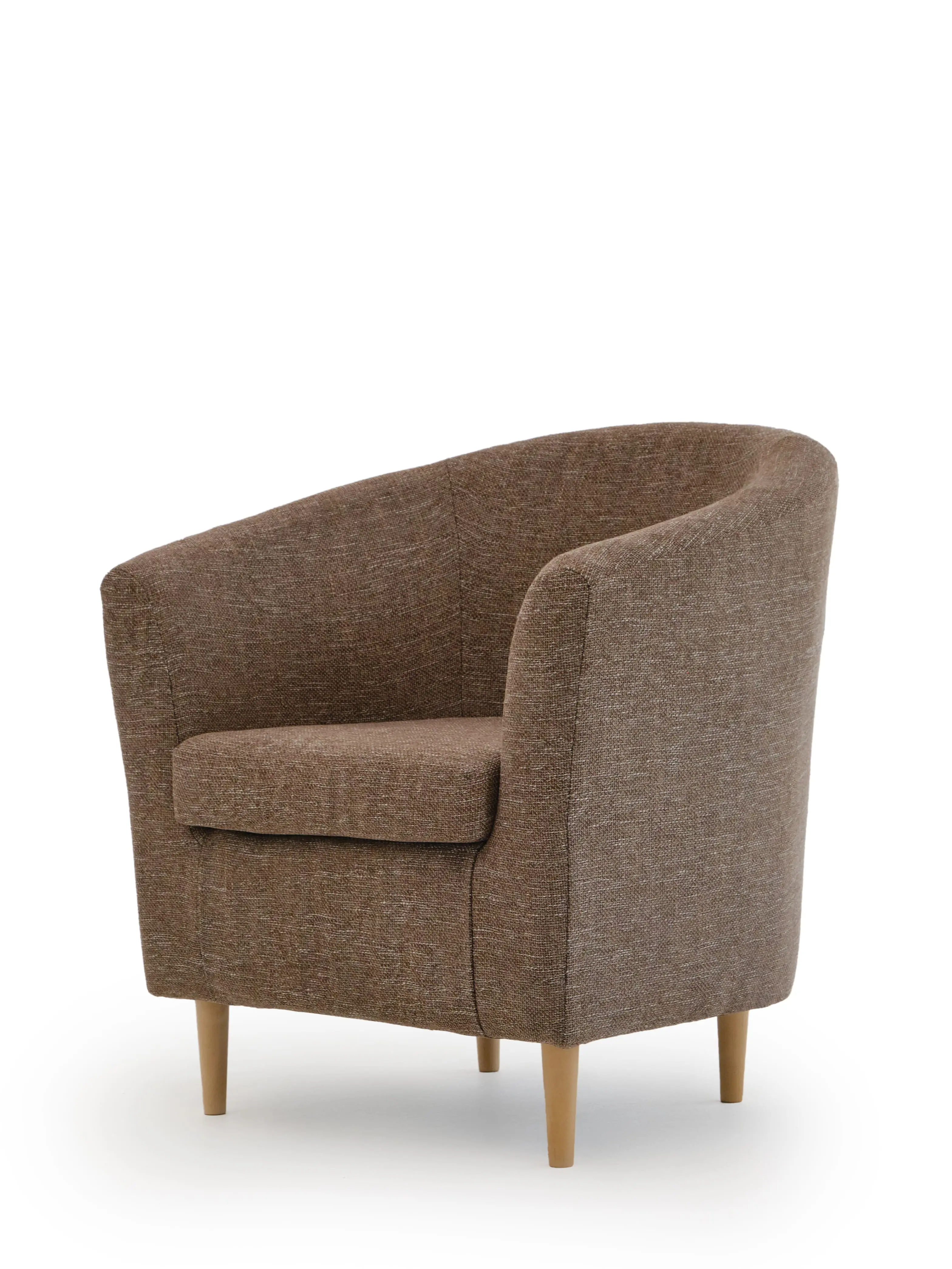 Изображение товара Кресло Диван не мебель Алекто 85x85x75 см рогожка цвет коричневый