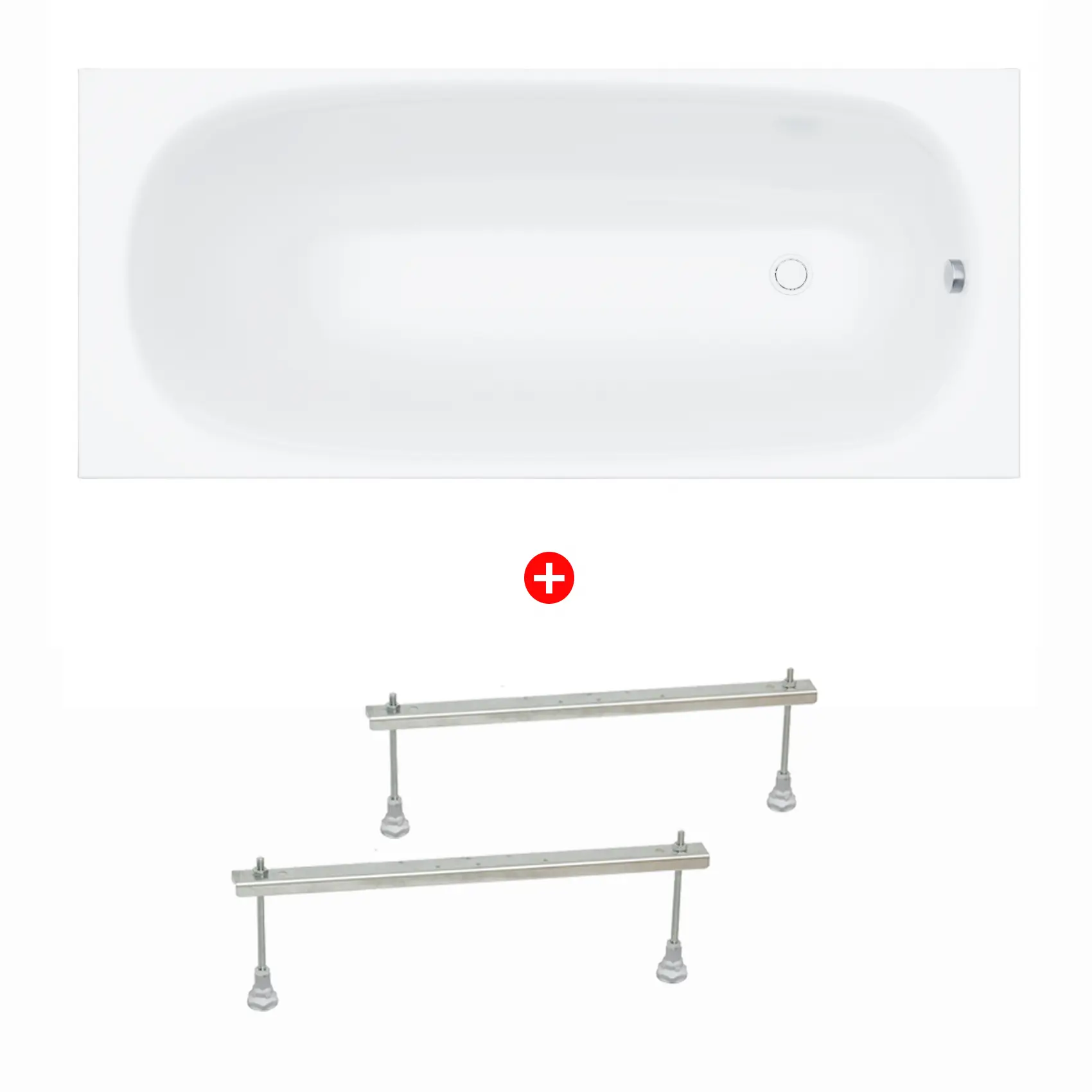 Изображение товара Акриловая ванна Enio Verso 180x70 с ножками белая, Россия