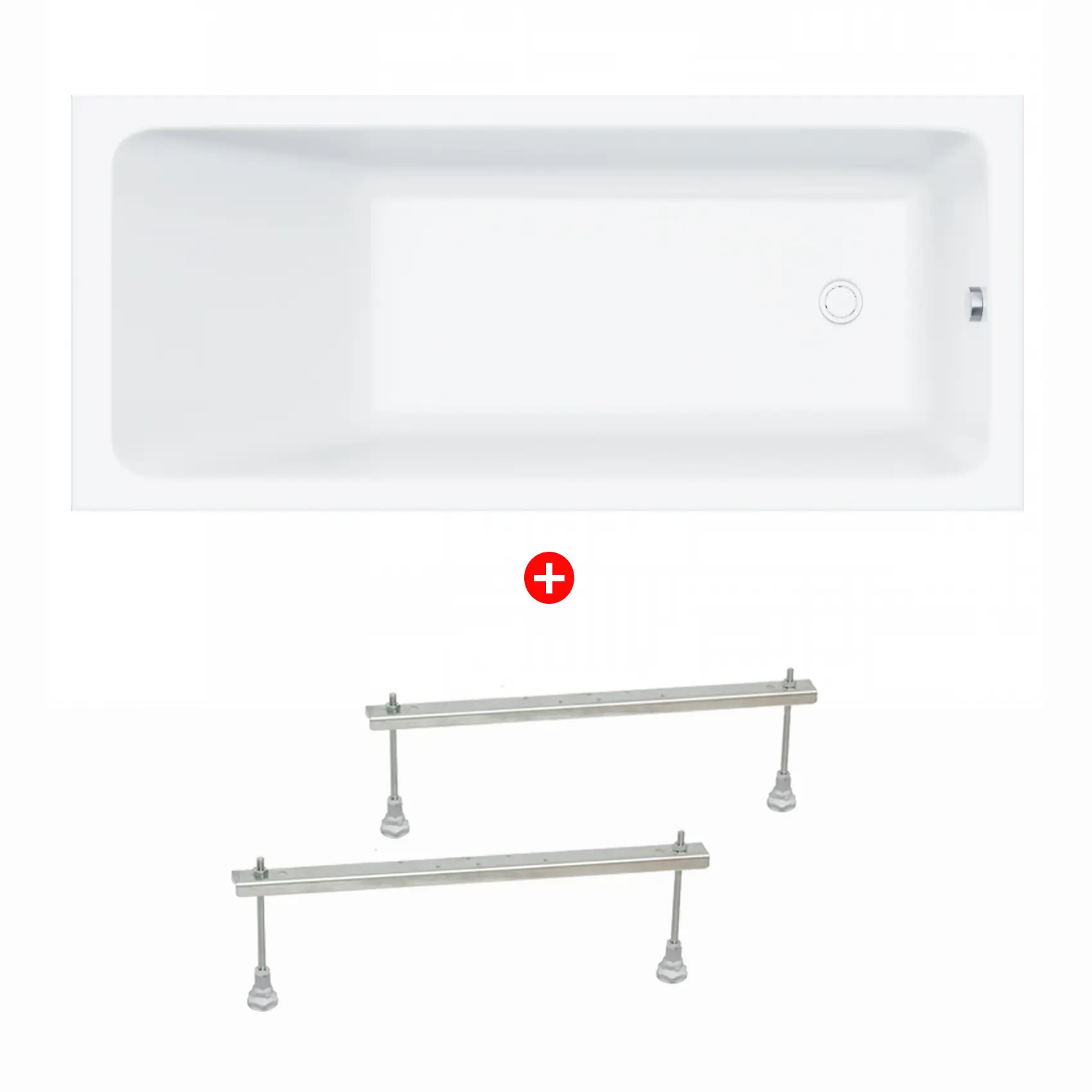 Изображение товара Ванна акриловая Enio Binario 170x70 EN7030711 с ножками белая