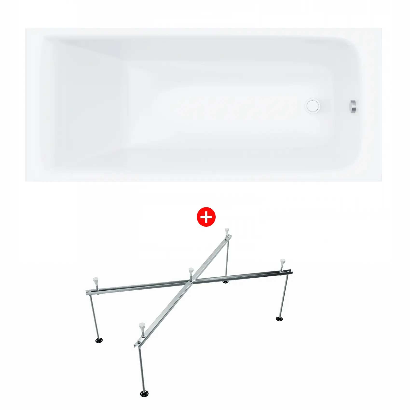 Изображение товара Акриловая ванна Enio Cento 170x70 с каркасом белая Россия