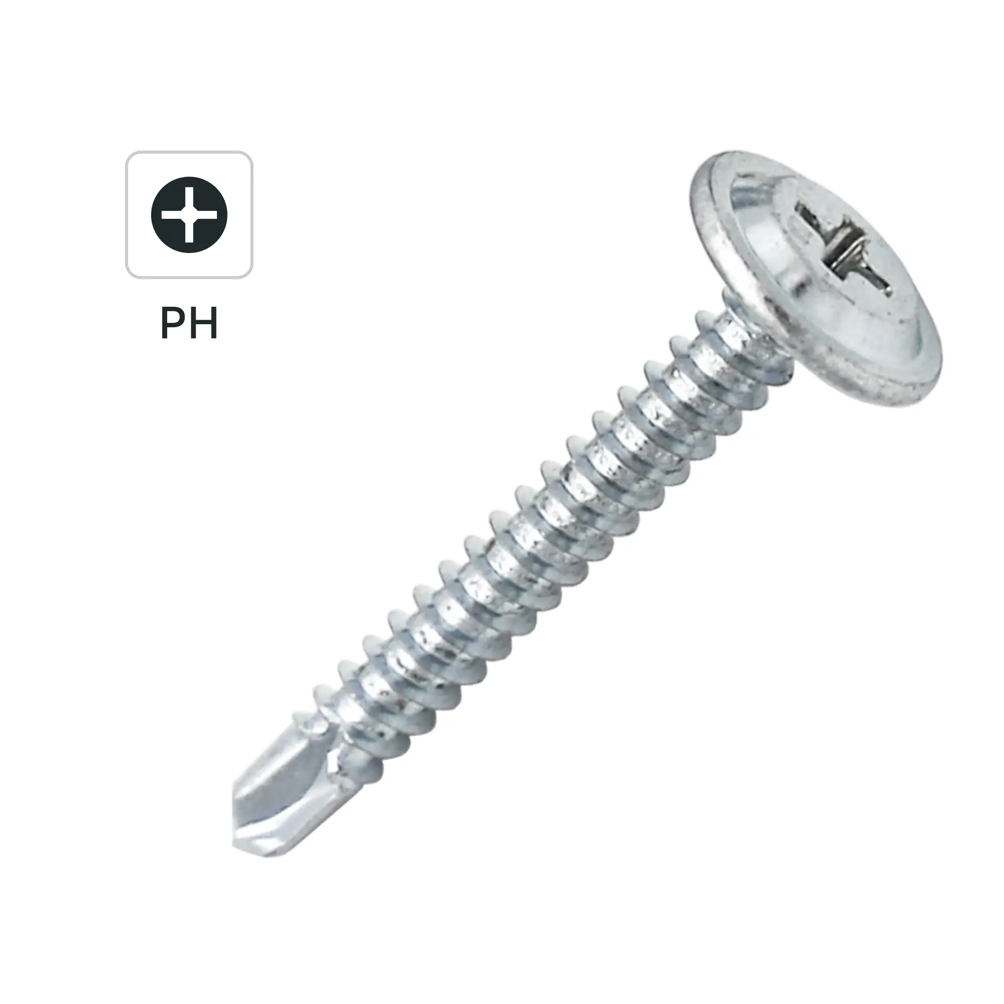 Изображение товара Саморезы по металлу DILWIS с пресс-шайбой 4.2x32 мм оцинкованные 1 кг