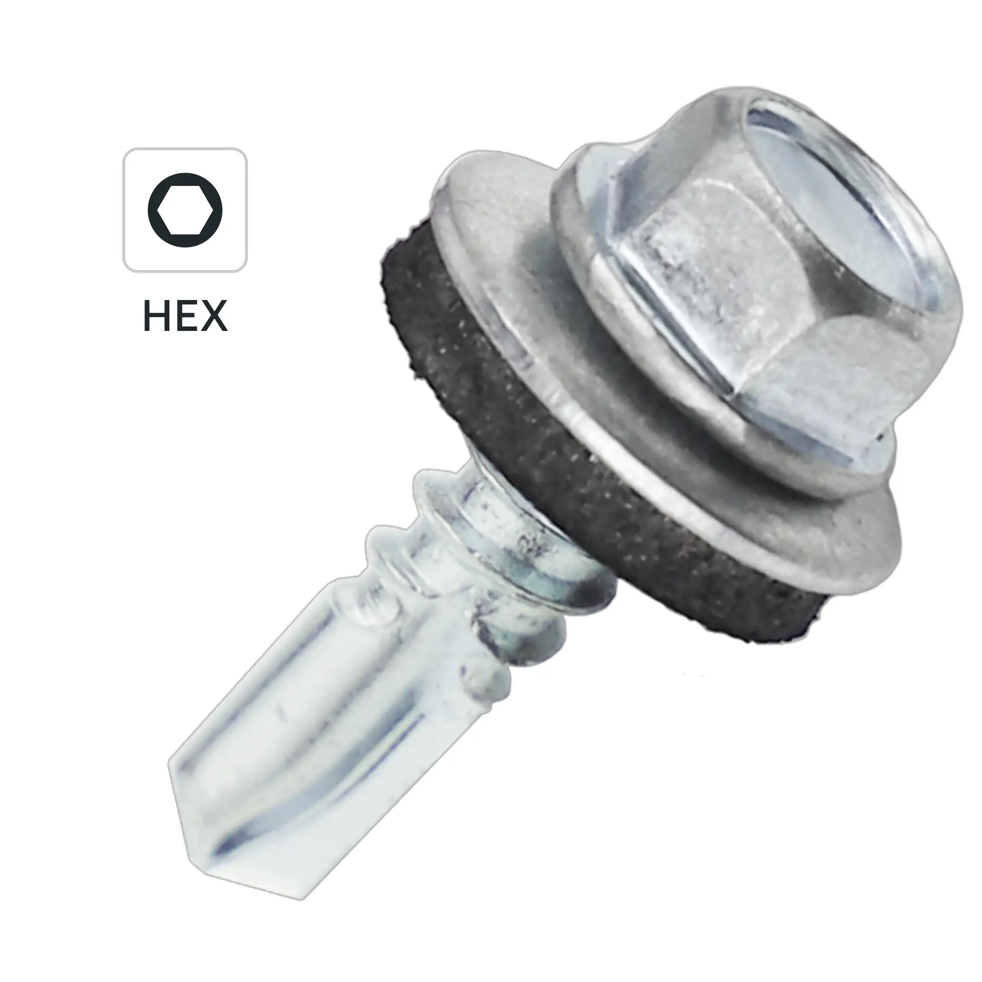 Изображение товара Саморезы кровельные по металлу Dilwis 5.5x19 мм 1 кг цинкованные с буром