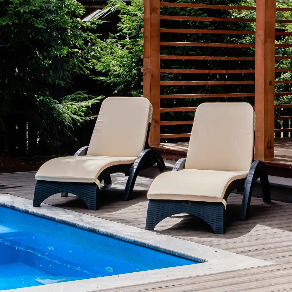 Изображение товара Шезлонг Royal Family MARK с матрасом 187x73x44 см антрацит