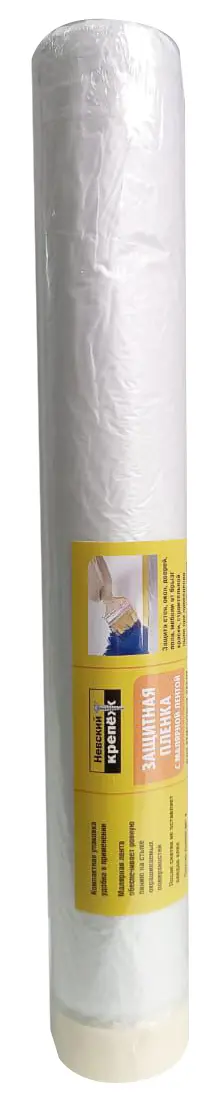 Изображение товара Пленка защитная с малярной лентой 2.1x10 м прозрачная для строительных работ