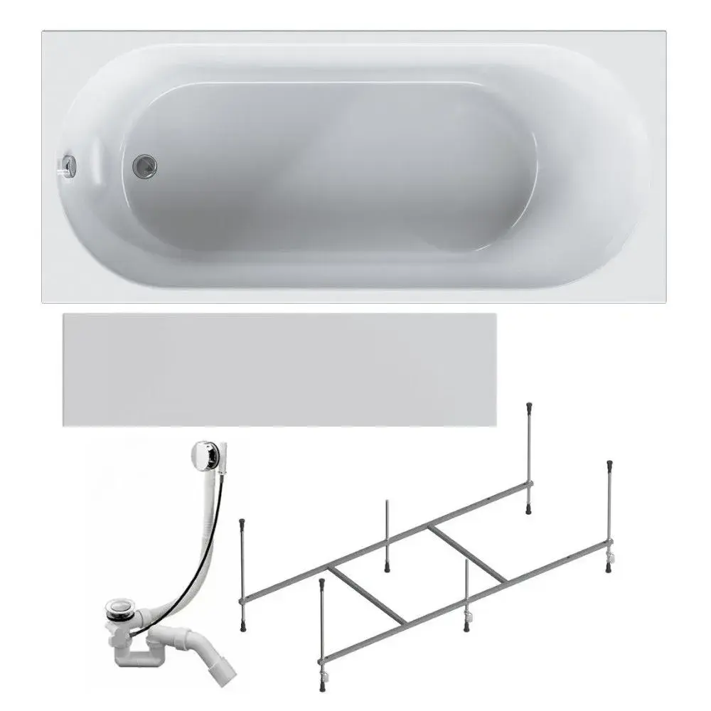 Изображение товара Ванна Am.pm X-Joy W94A-160-070W-ARPOFL акриловая 160x70 каркас, фронтальная панель и слив-перелив хром, усиленный корпус цвет белый