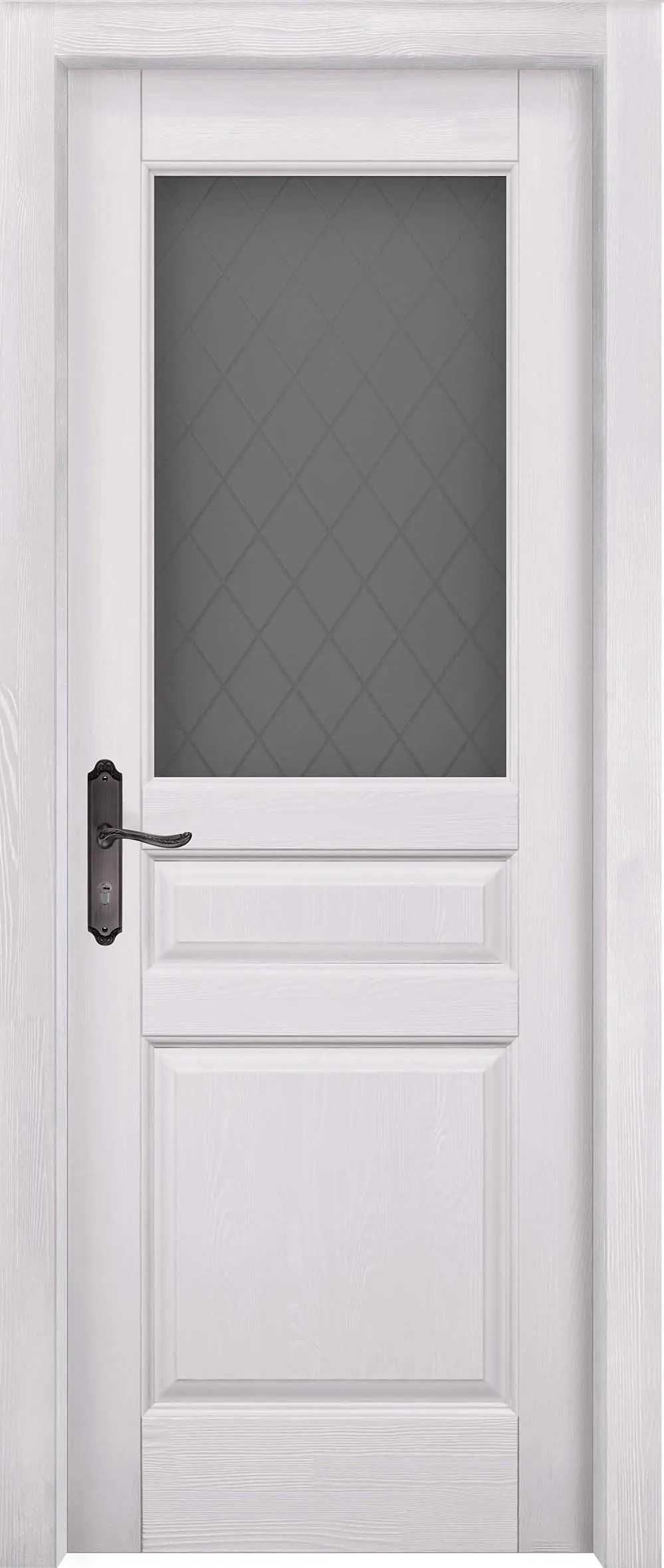 Изображение товара Межкомнатная дверь Ока Пандора остеклённая 200x60см цвет айсберг без замка и петель в комплекте