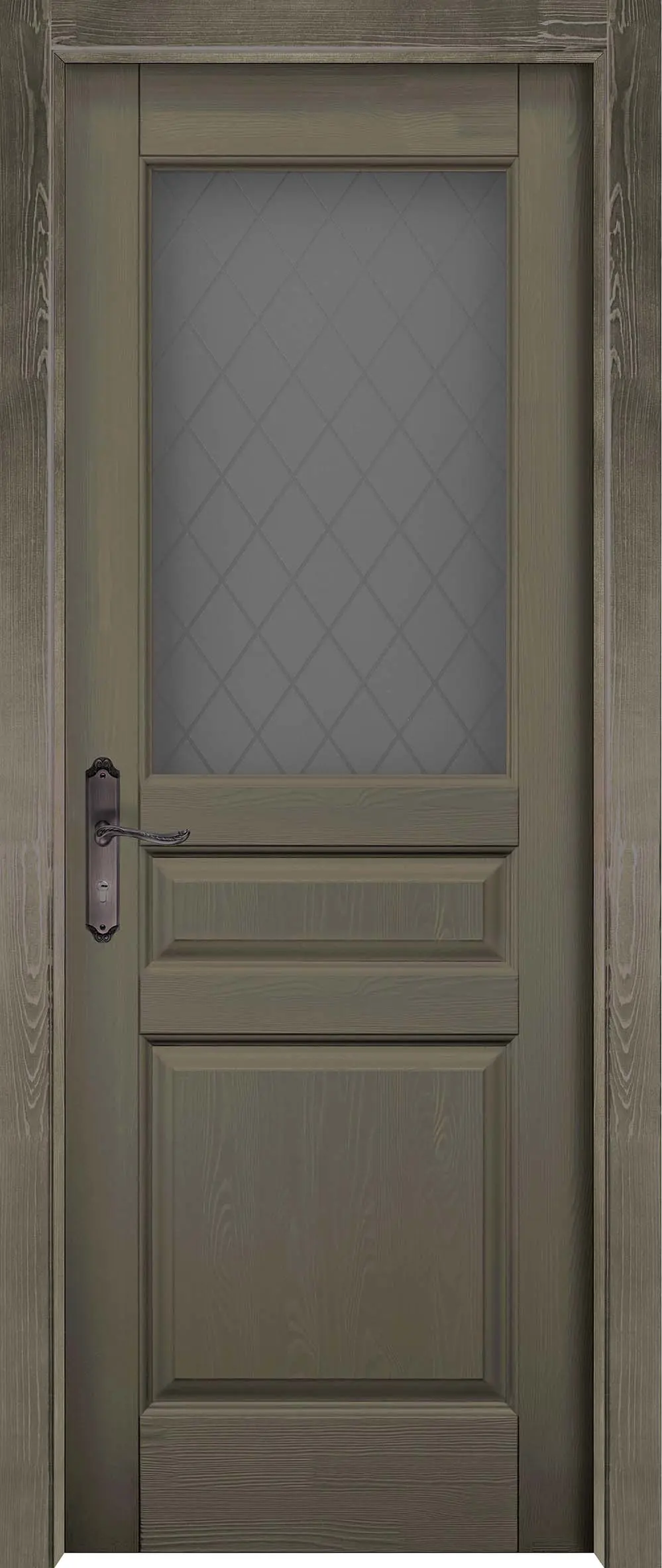 Изображение товара Межкомнатная дверь ПАНДОРА остеклённая 200x60 см цвет олива