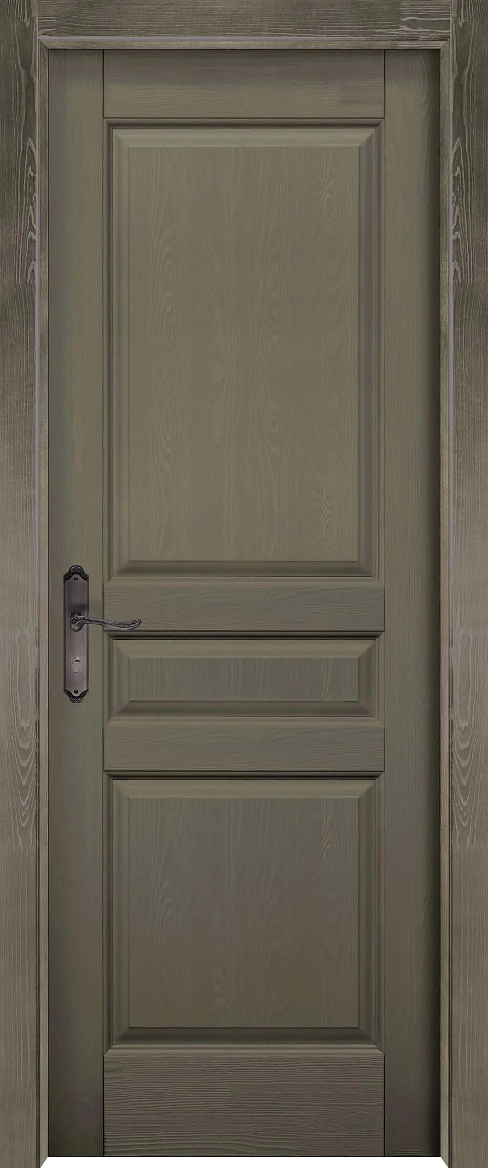 Изображение товара Межкомнатная дверь Ока Пандора глухая 200x90см цвет олива без замка и петель в комплекте