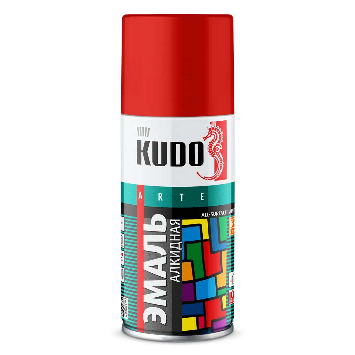 Изображение товара Краска аэрозольная Kudo 274110 глянцевая цвет желтый 210 мл