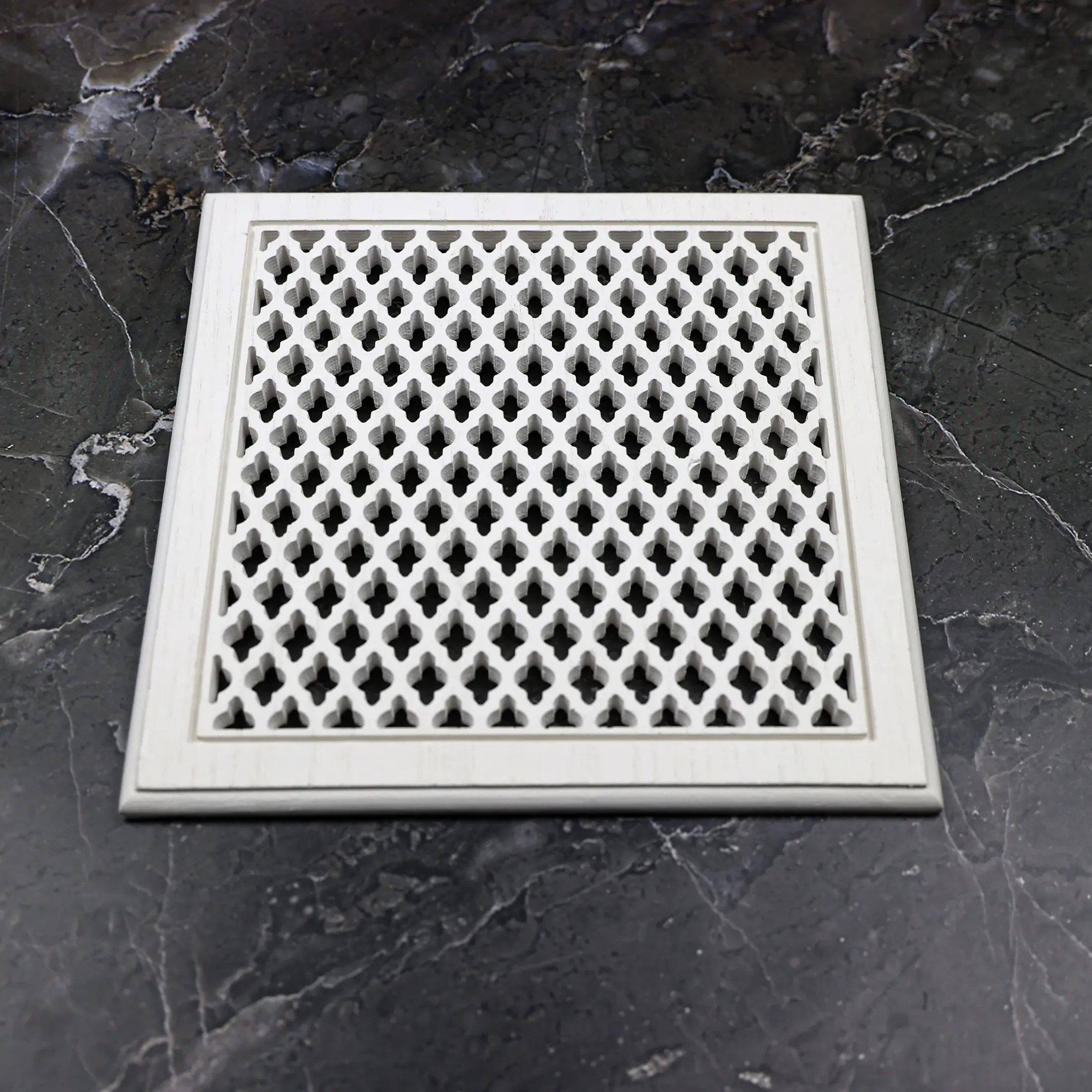 Изображение товара Решетка вентиляционная Глориа гипс ЕР-001 200x200 мм белая искусственный камень