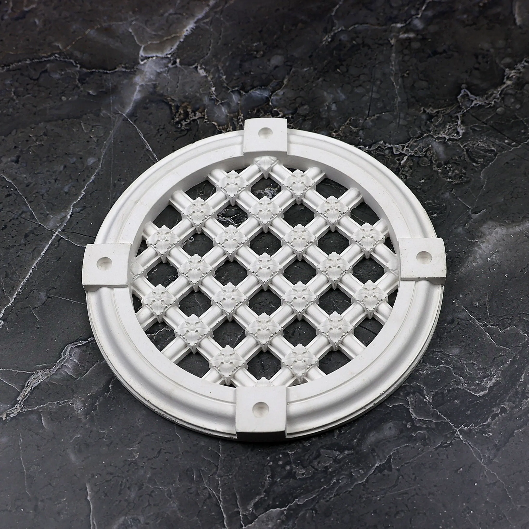 Изображение товара Вентилируующая решетка Глориа гипс КР-005 195 мм искусственный камень белая