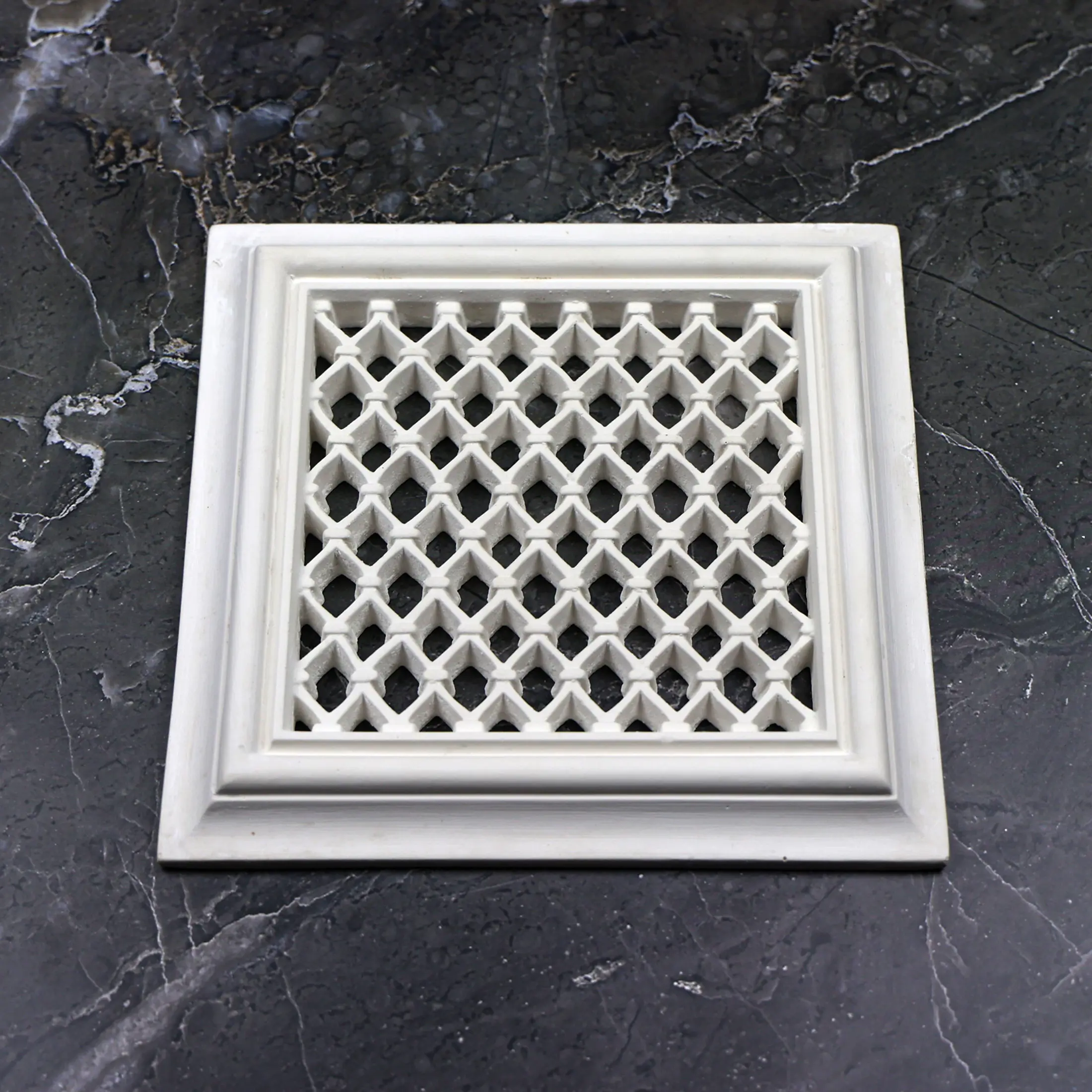 Изображение товара Решетка вентиляционная Глориа гипс ПР-007 200x200 мм искусственный камень цвет белый