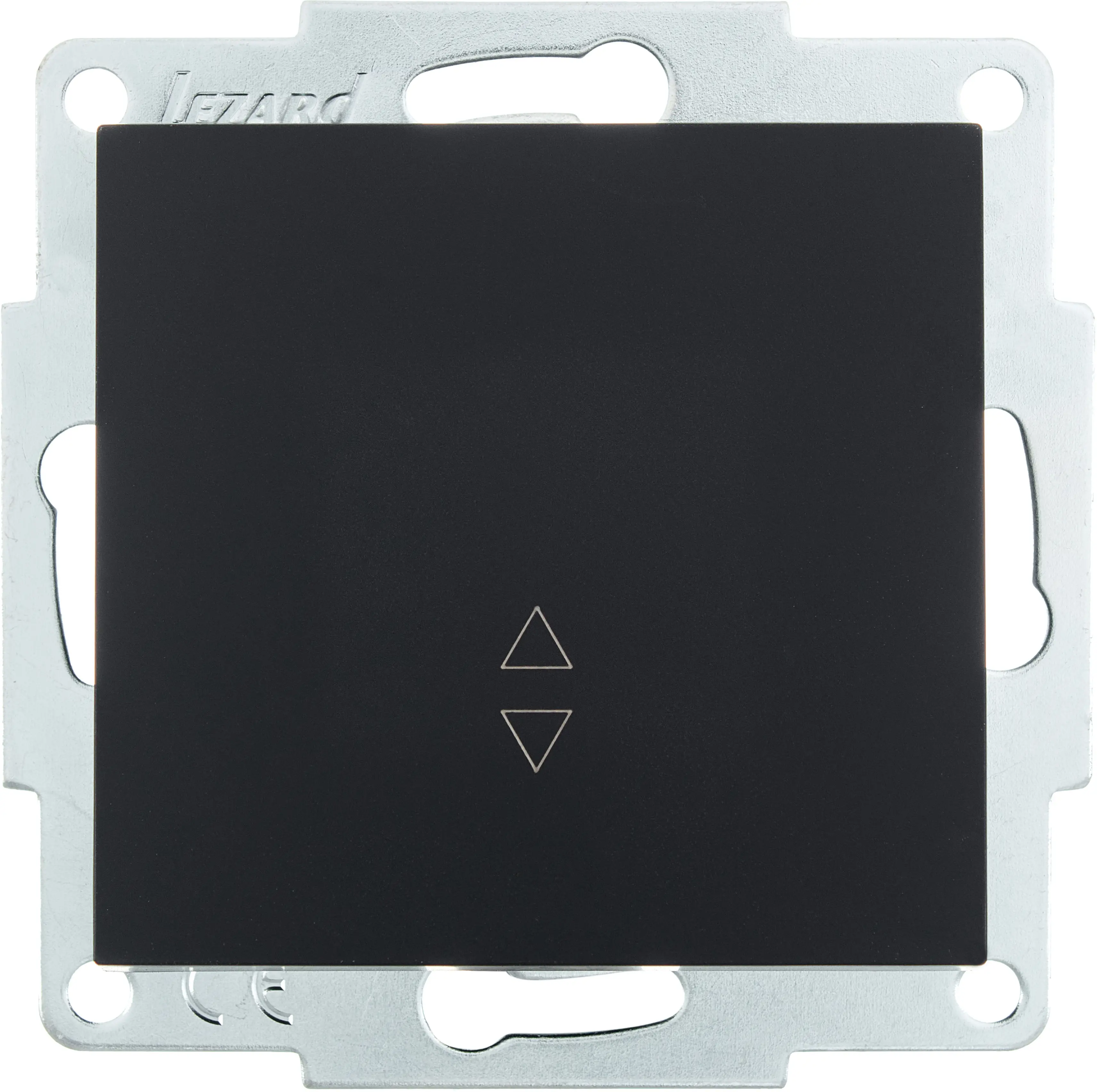 Изображение товара Выключатель проходной встраиваемый Lezard Vesna 742-4288-105 1 клавиша цвет матовый черный