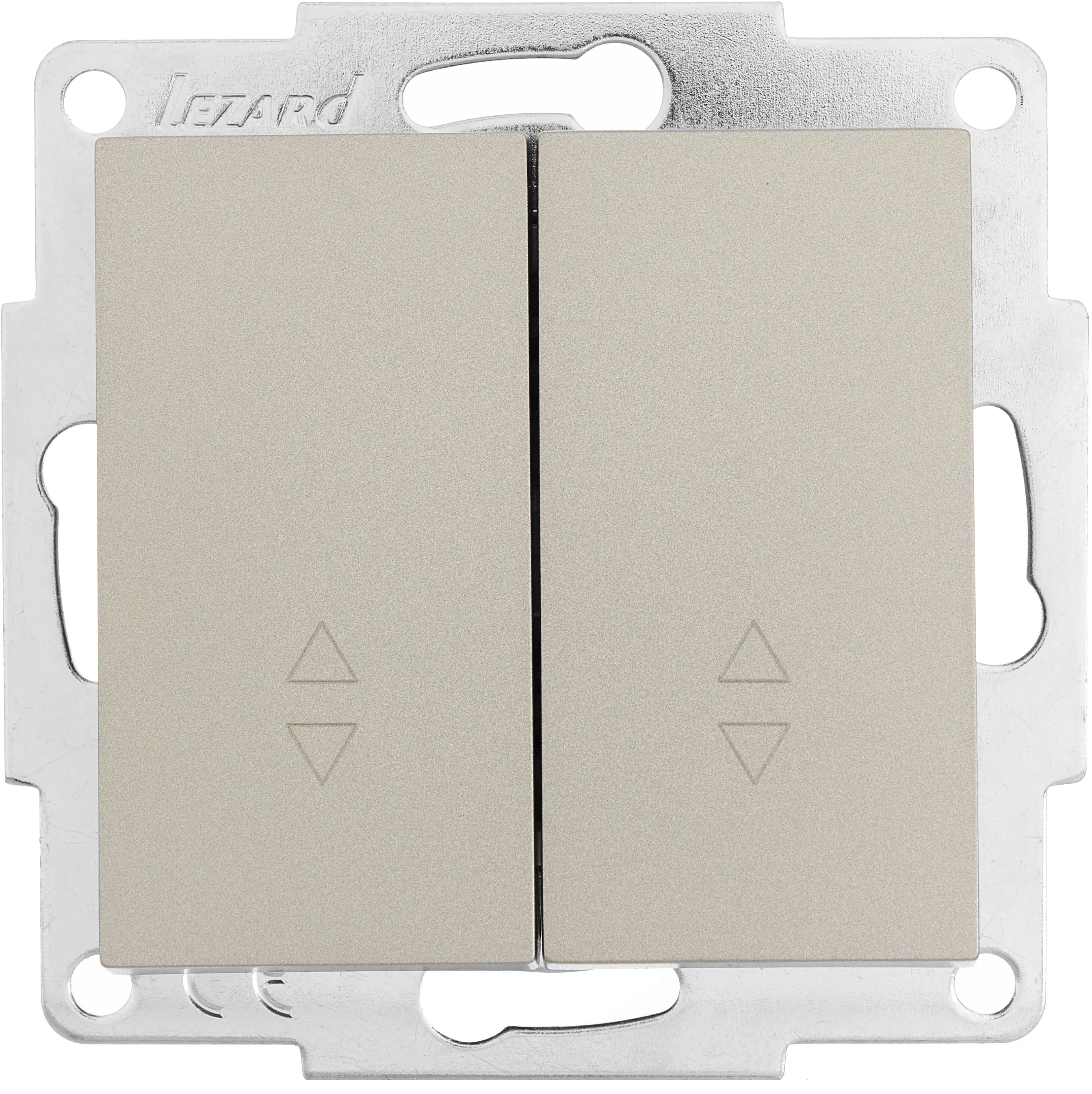 Изображение товара Выключатель проходной встраиваемый Lezard Vesna 742-3788-106 2 клавиши титан