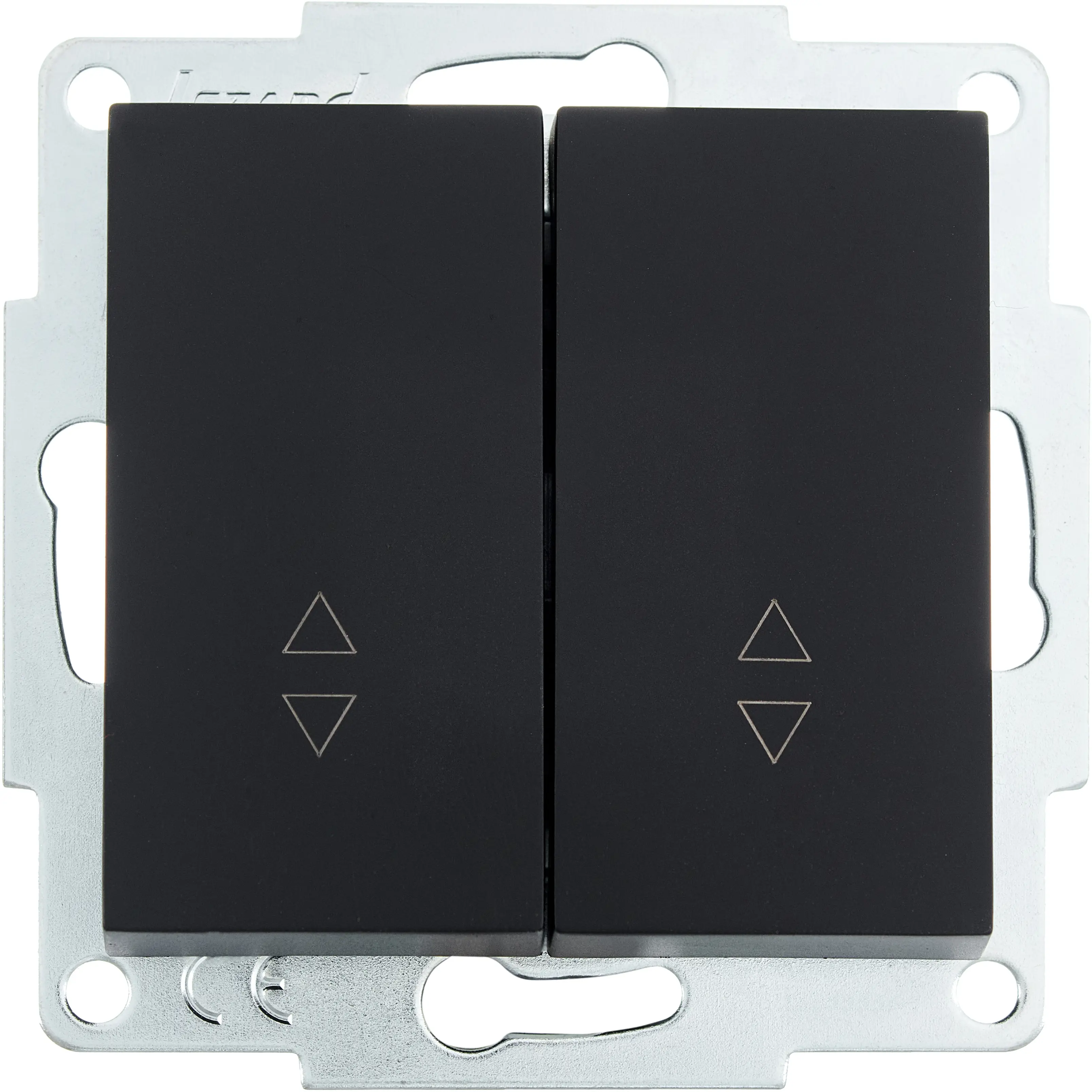 Изображение товара Выключатель проходной встраиваемый Lezard Vesna 742-4288-106 2 клавиши черный