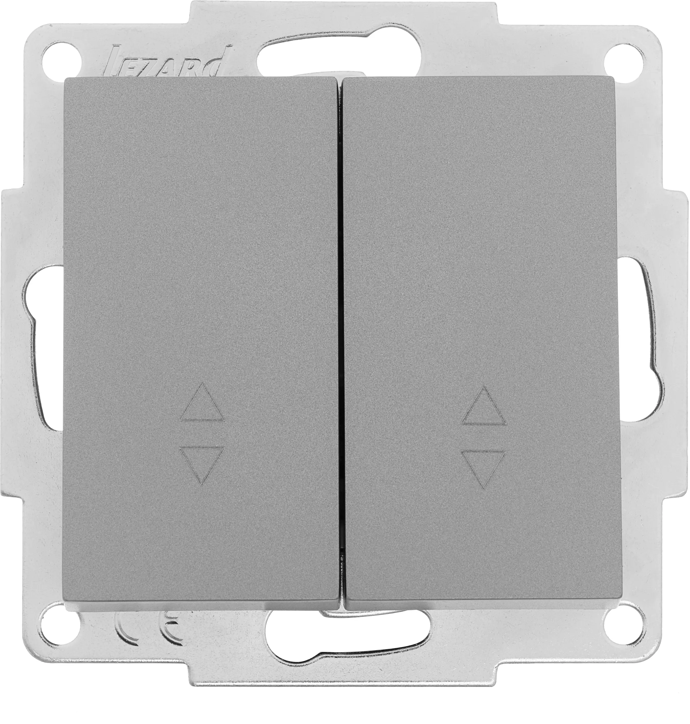 Изображение товара Встраиваемый проходной выключатель Lezard Vesna 742-3588-106 с 2 клавишами платина