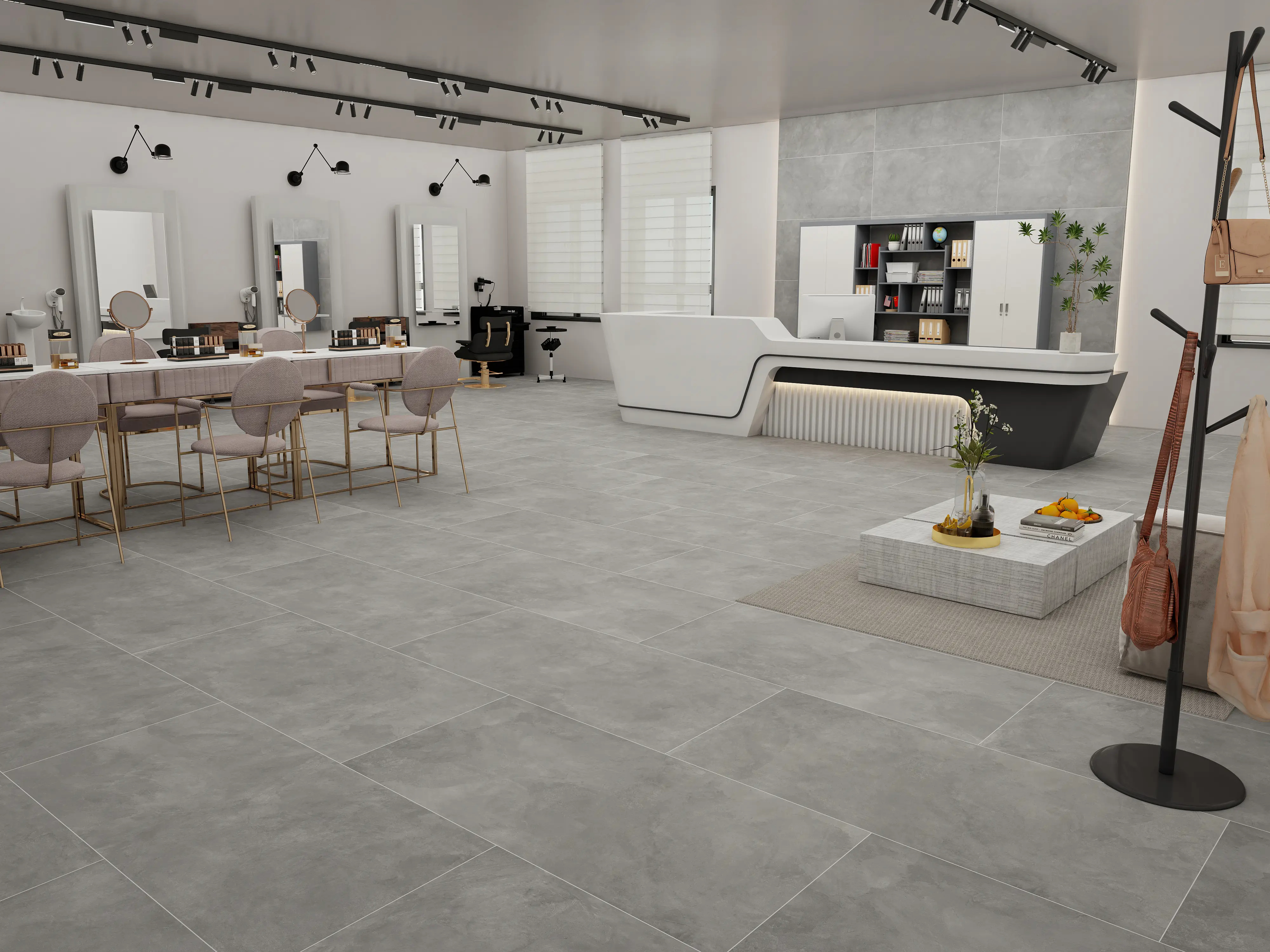 Изображение товара Керамогранит Duna Cemento Gris 60x60 см с имитацией бетона для интерьера и фасада